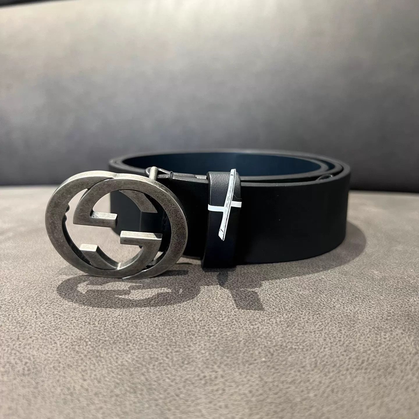 Gucci GUCCI Double G Black & Silver Belt 90 New Size ONE SIZE - 2 Thumbnail