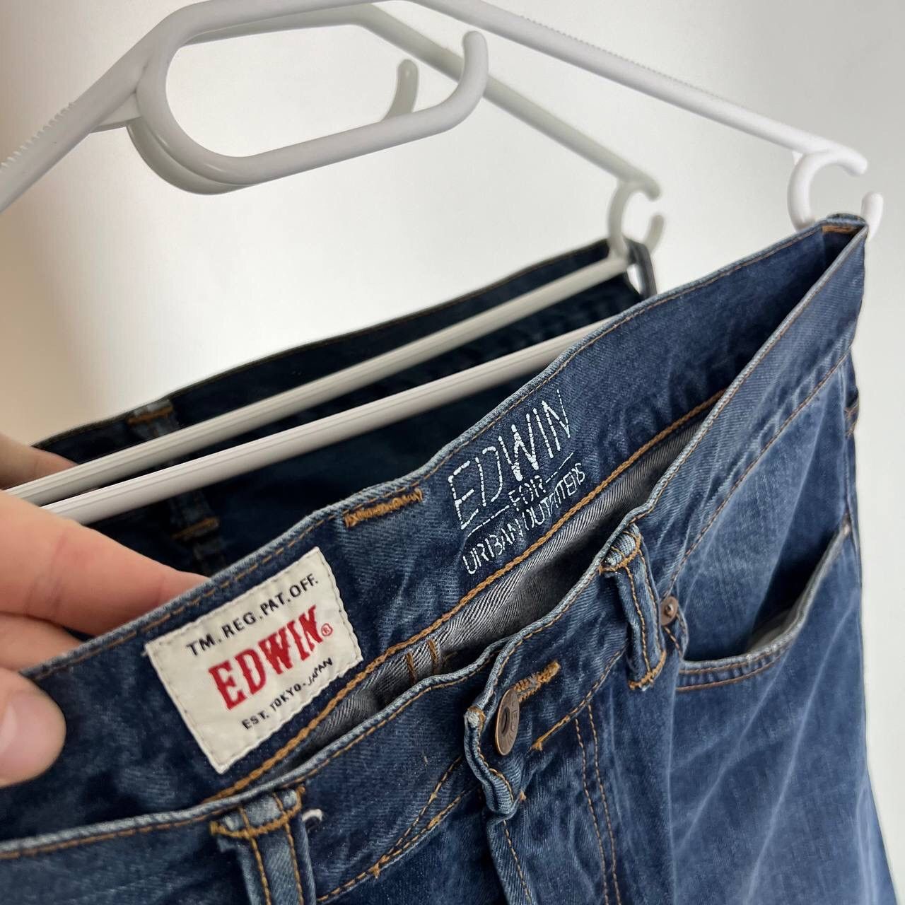 Edwin Vintage Edwin Denim Slim Navy Blue Jeans Y2k Size US 34 / EU 50 - 6 Thumbnail