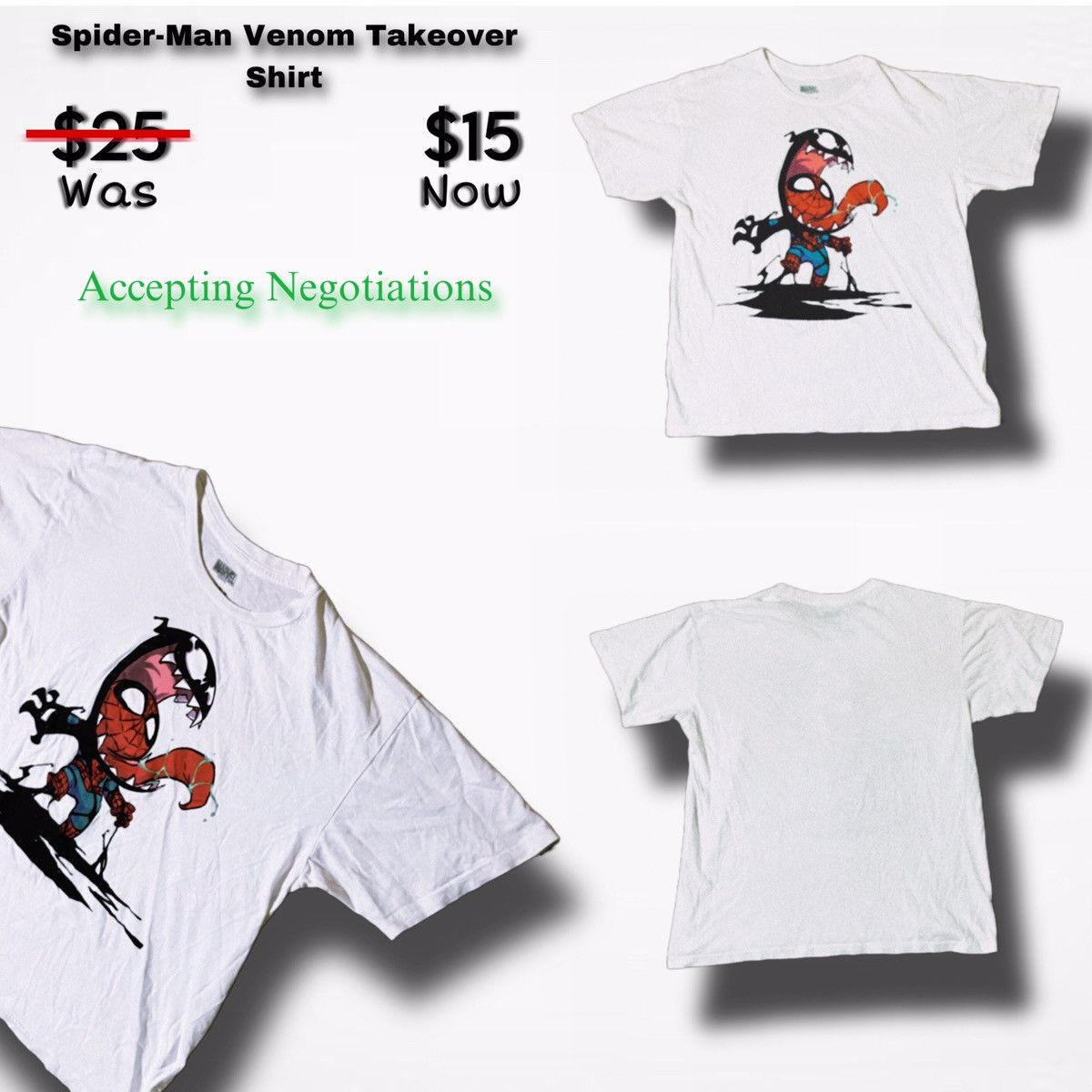 Marvel Comics Spider-Man Venom Graphic Tee Size US M / EU 48-50 / 2 - 2 Thumbnail