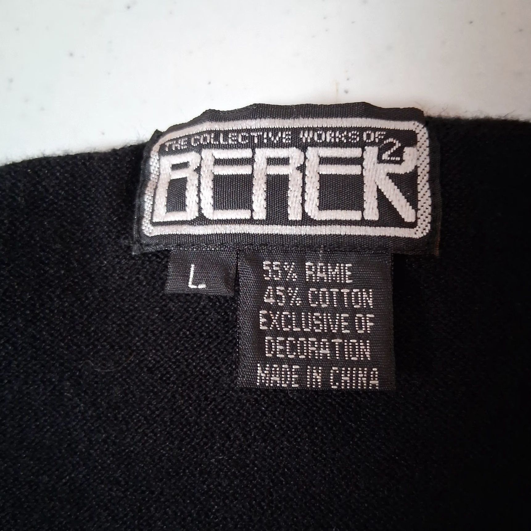 Vintage Berek Cardigan Sweater L Black Beaded Sequins Christmas Pine Tree Winter Womens Size L / US 10 / IT 46 - 3 Thumbnail