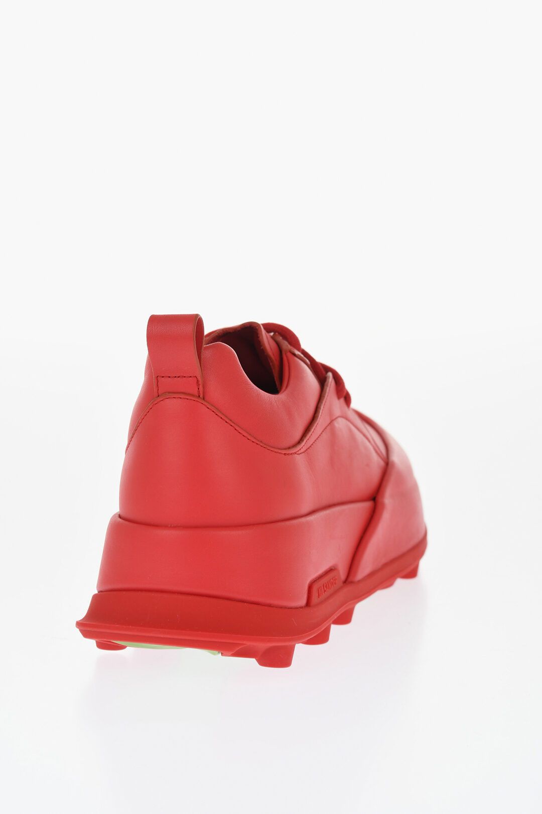 Jil Sander og1mm0625 Leather Sporty Lace-up Sneakers in Red Size US 6 / EU 39 - 3 Thumbnail