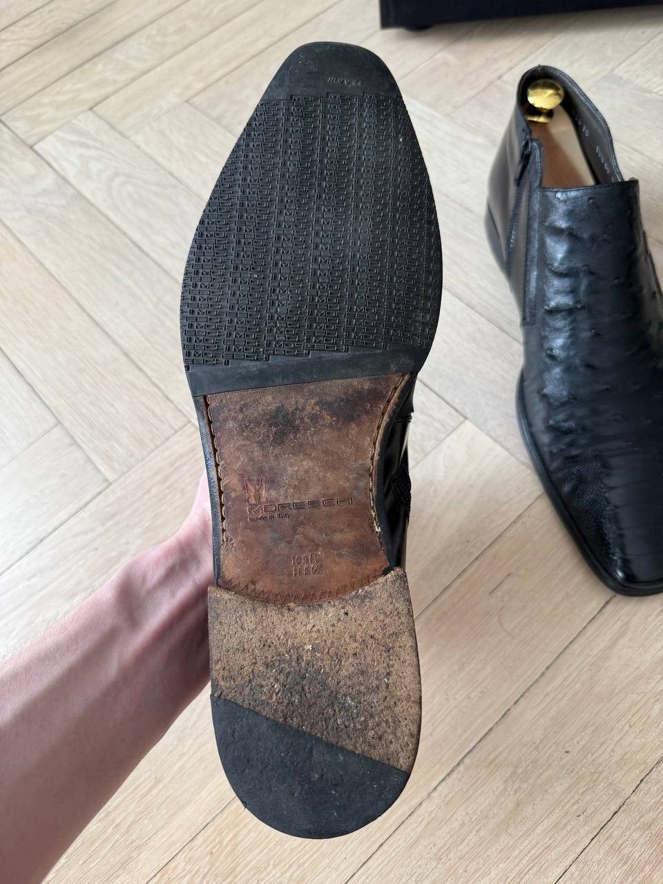 Moreschi Black Moreschi ostrich leather zip shoes. Size US 10.5 / EU 43-44 - 7 Thumbnail