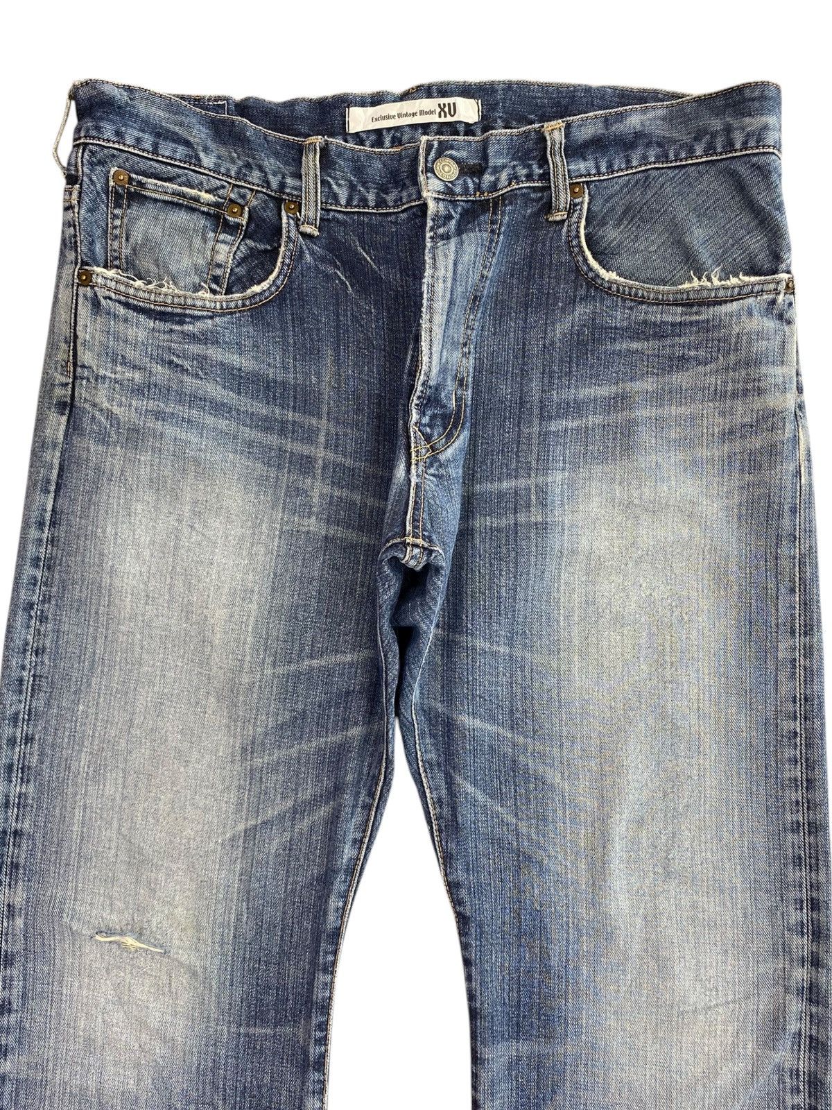 Edwin Edwin Vintage Whisker Faded Wash Style Straight Cut Jeans Size US 35 - 2 Thumbnail
