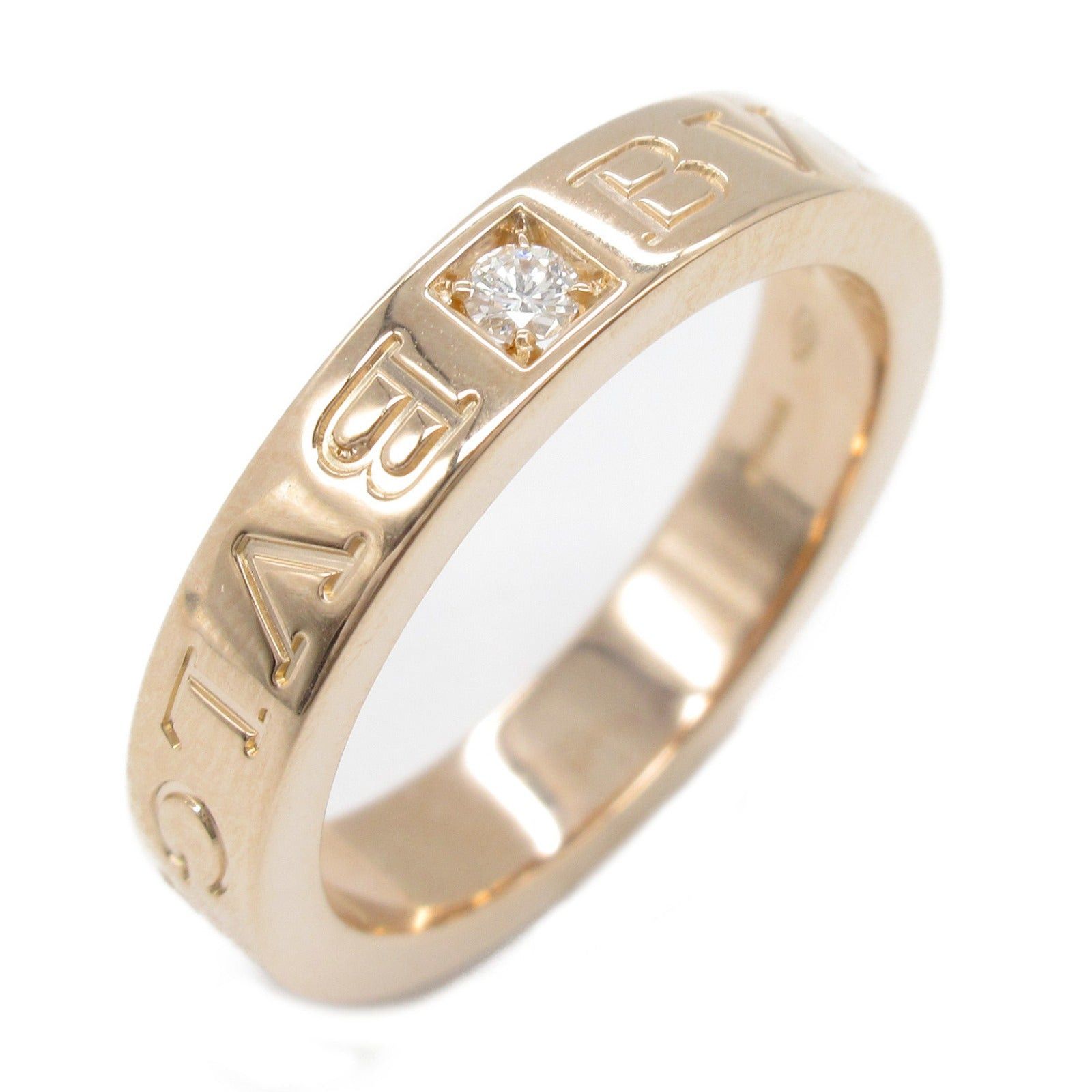 Bvlgari Bvlgari Bulgari Double Logo 1P Diamond Ring K18Pg (Pink Gold) Clear Size ONE SIZE - 1 Thumbnail