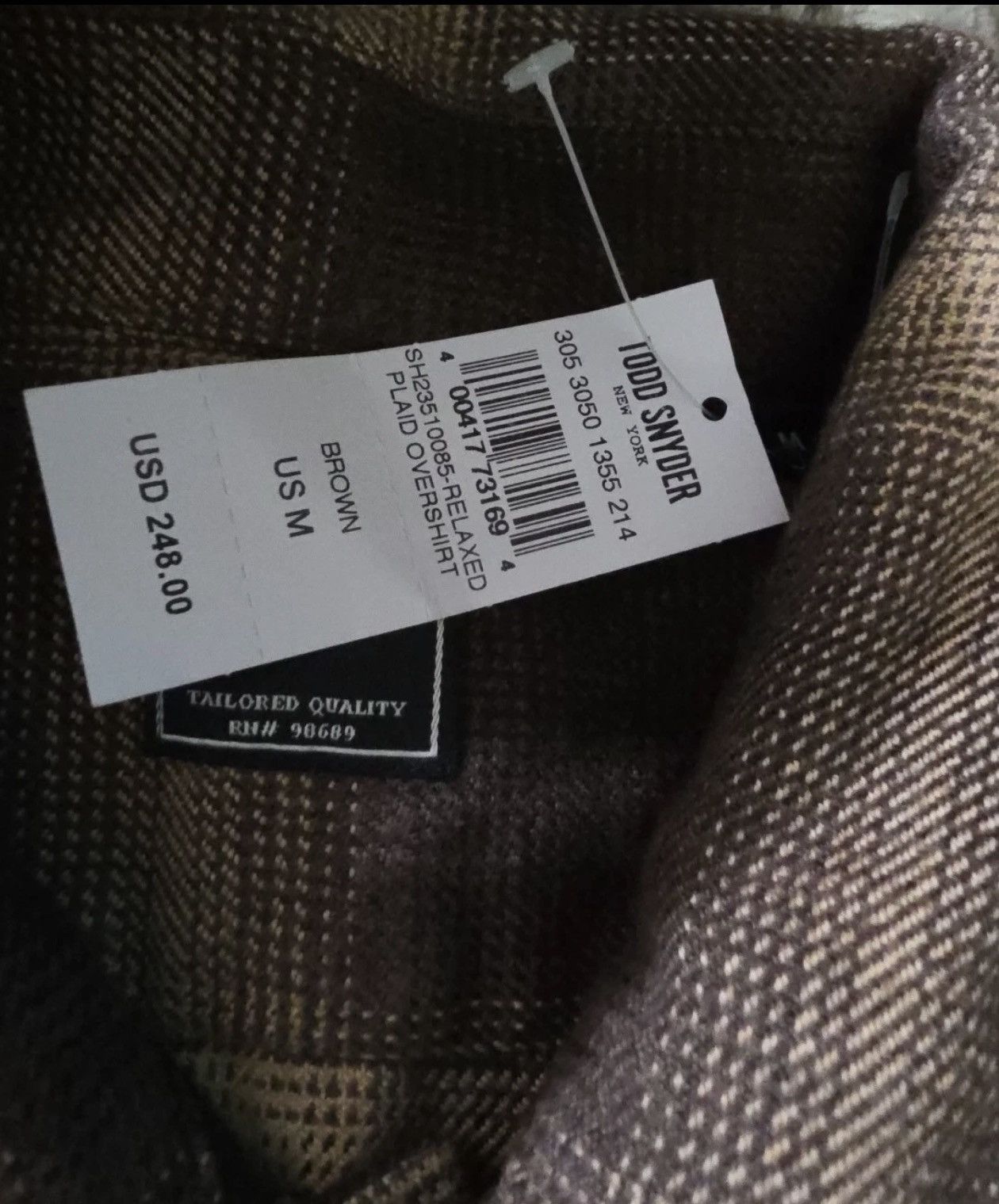 Todd Snyder Todd Snyder Relaxed Plaid Overshirt Brown Size Medium Size US M / EU 48-50 / 2 - 6 Thumbnail