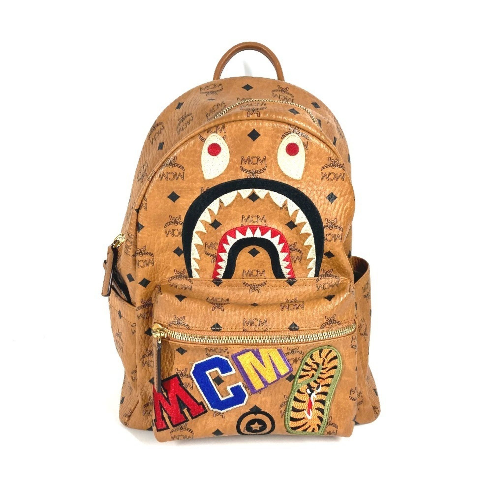 MCM MMK9AMB01CO001 BAPE Collaboration Shark Stark Backpack
