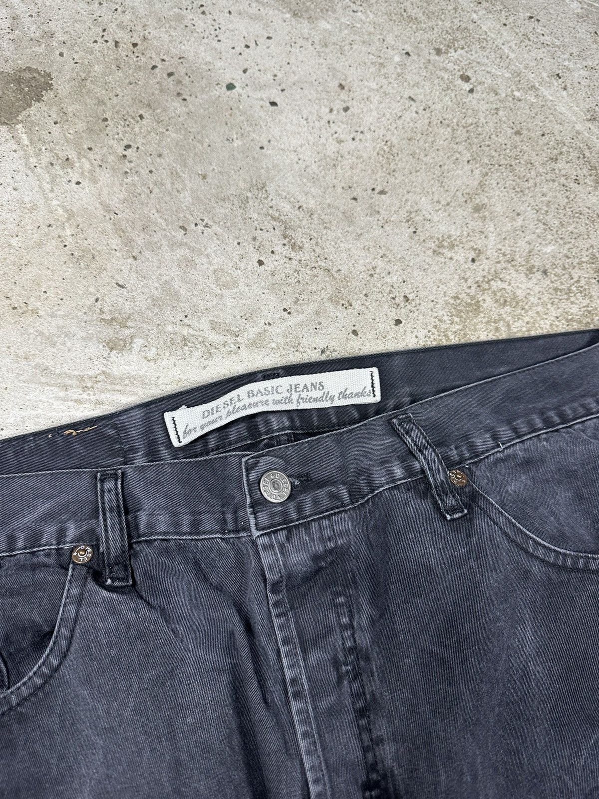 Diesel × Vintage ‼️ Vintage 90s Diesel Washed Black Grey Denim Pants Size US 38 / EU 54 - 8 Thumbnail