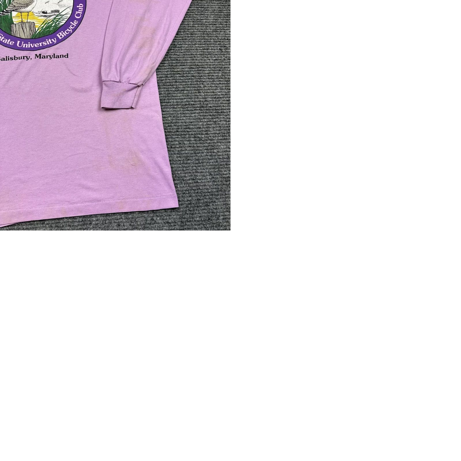 Vintage VINTAGE Salisbury State Bicycle Club Maryland Sea Gull Grunge T-Shirt Large White Pink 90s Unisex T-Shirt Mens Womens Size US L / EU 52-54 / 3 - 10 Thumbnail