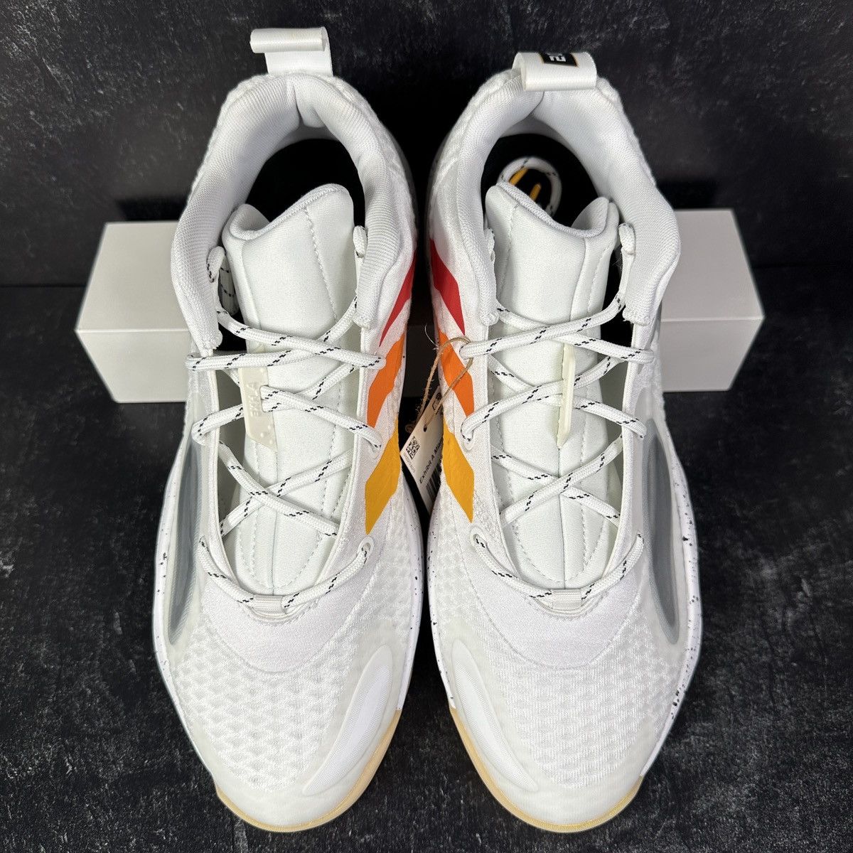 Adidas ADIDAS EXHIBIT A MIAMI HEAT MENS BASKETBALL SPECKLED WHITE Size US 10 / EU 43 - 3 Thumbnail