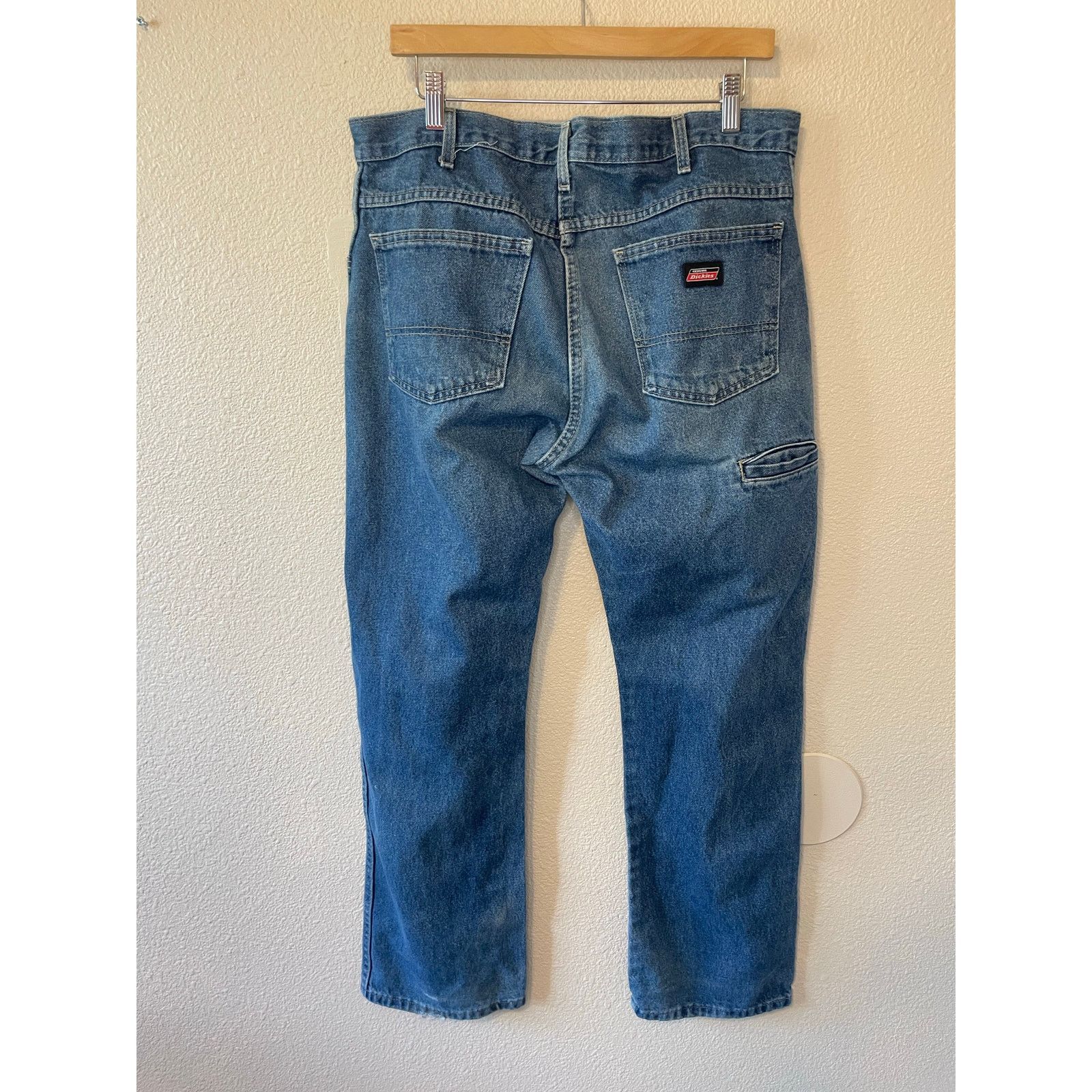 Dickies Dickies Straight Leg Medium Wash Semi Distressed Denim 34x30 Size US 34 / EU 50 - 2 Thumbnail