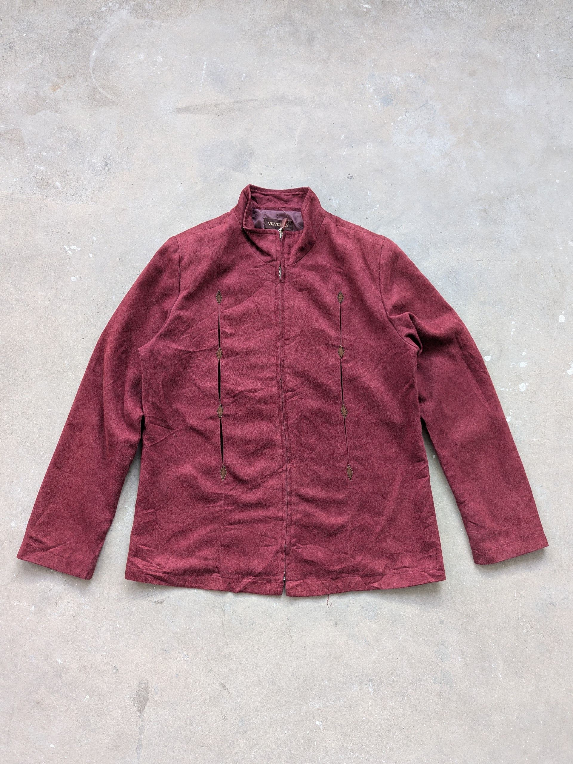 Japanese Brand × Vintage Vintage Vevelka Red Velvet Jacket Size S / US 4 / IT 40 - 1 Thumbnail