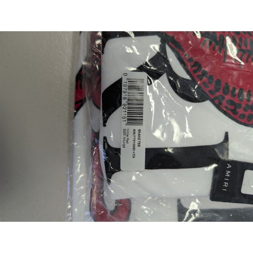 Amiri o1rshd1 Q:2 / Poison Snake Graphic Print T-Shirt White / Red Size US XL / EU 56 / 4 - 22 Thumbnail