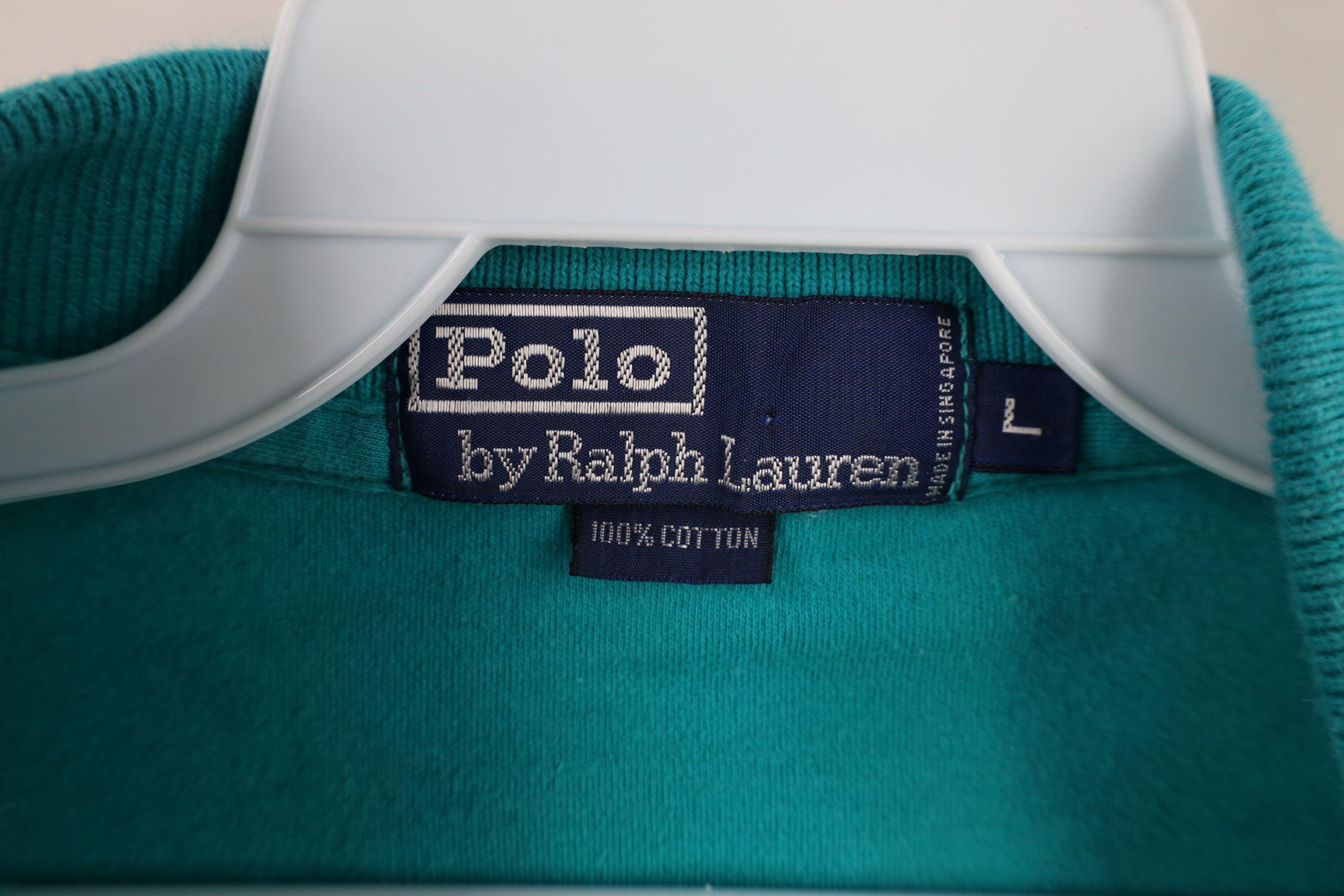 Ralph Lauren × Vintage Vintage 90s Ralph Lauren Country Club Golf Polo Shirt Teal Size US L / EU 52-54 / 3 - 8 Thumbnail