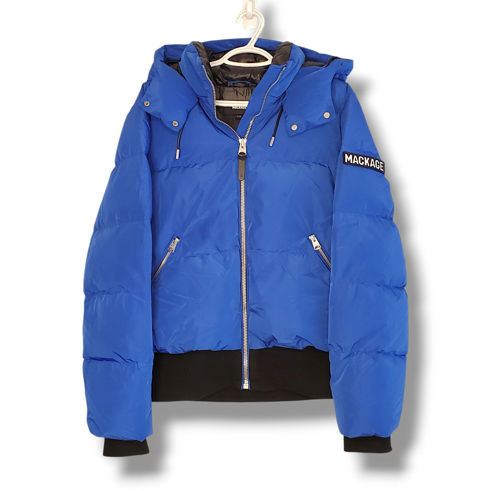 Mackage Aubrie Down Bomber Puffer Coat Blue Size Womens XL