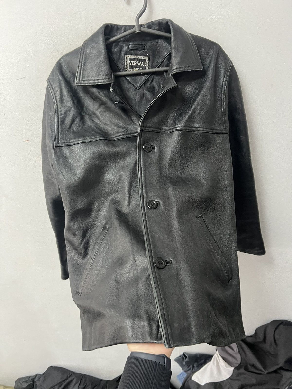 Versace Vintage Versace Leather Jacket size S Mens Luxury Size US S / EU 44-46 / 1 - 7 Thumbnail