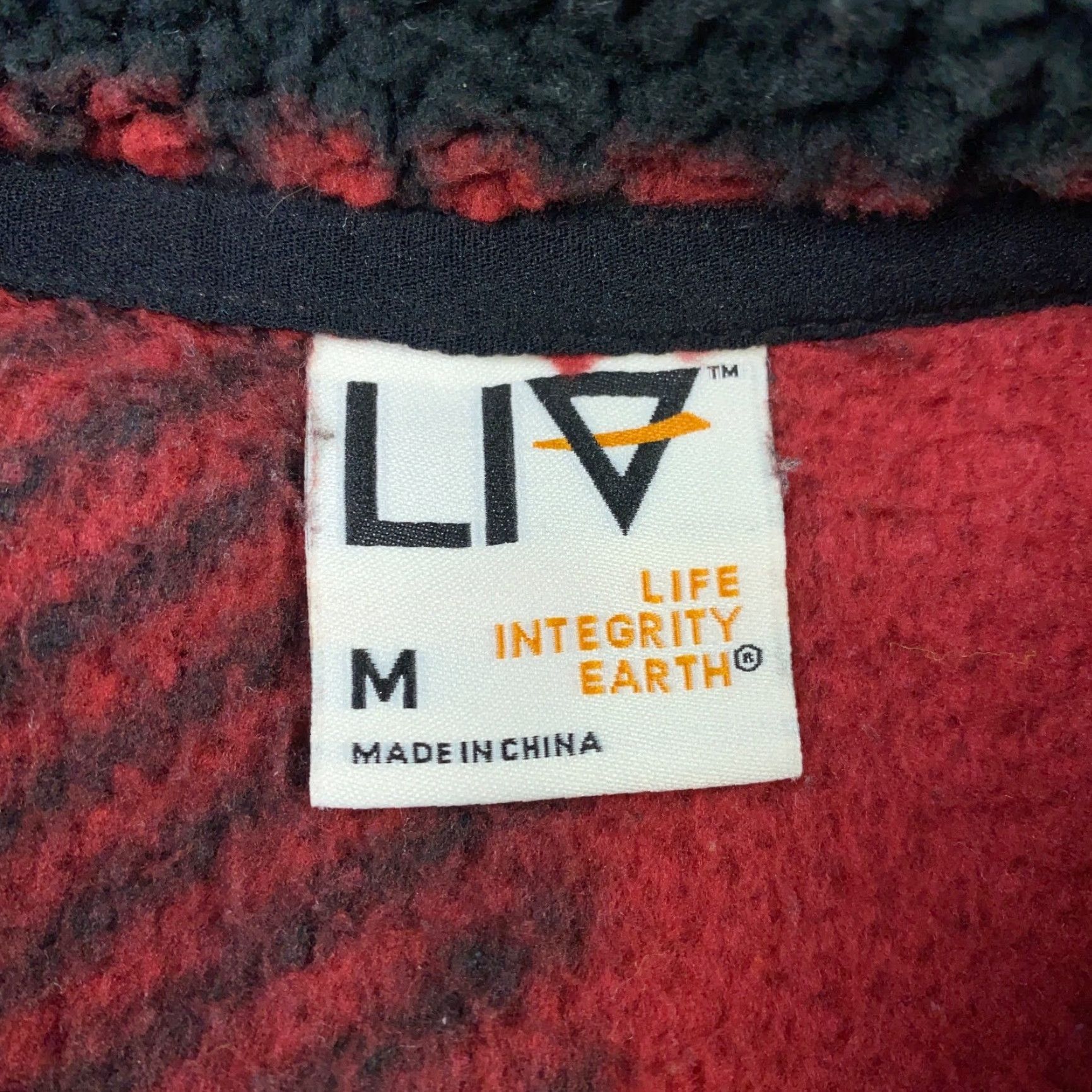 Vintage VINTAGE Life Integrity Earth Womens Pullover Medium Red Fleece Buffalo Plaid 1/4 Zip Size M / US 6-8 / IT 42-44 - 4 Thumbnail