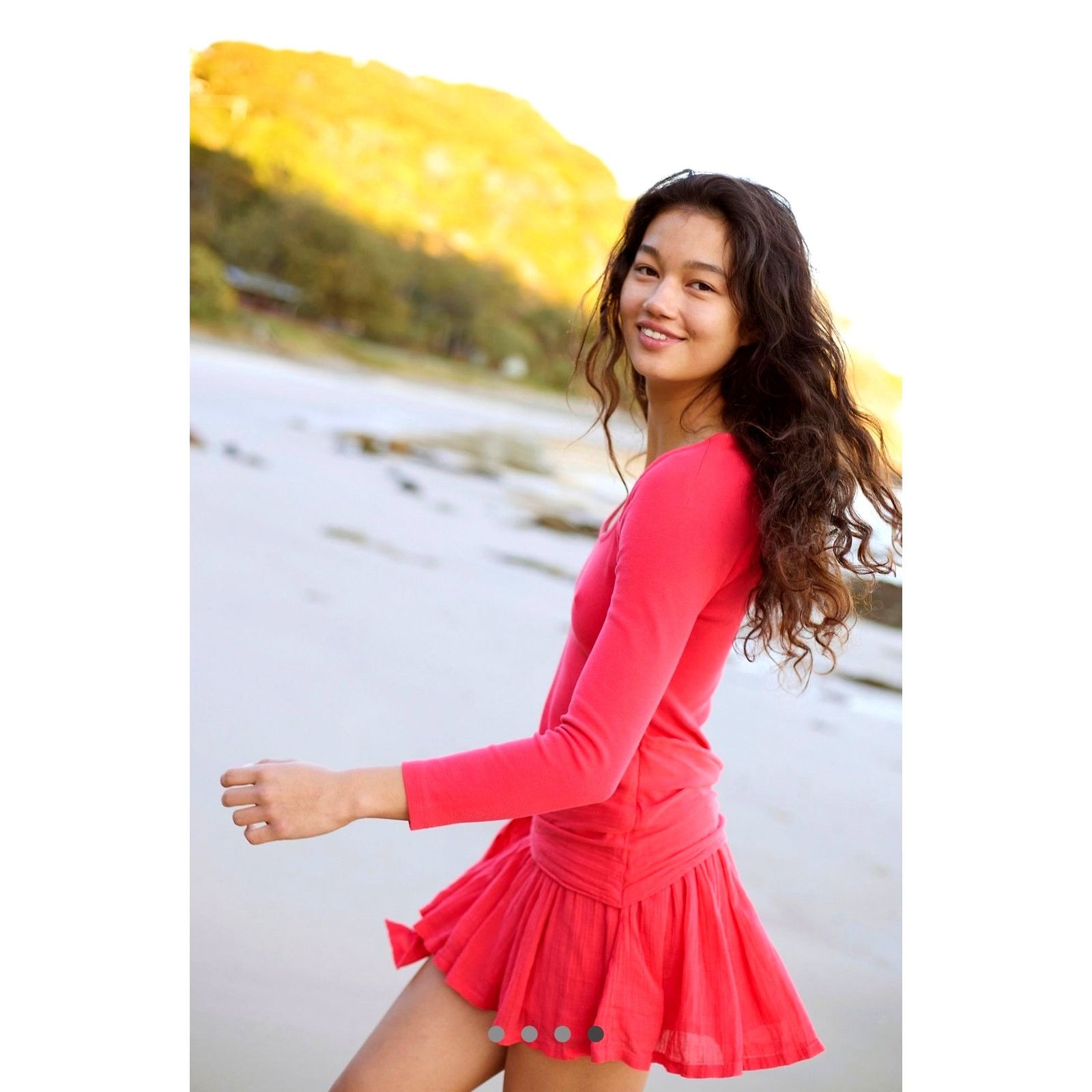 Free People Free People Lexi Drop Waist Mini Dress High Risk Red M Size M / US 6-8 / IT 42-44 - 2 Thumbnail