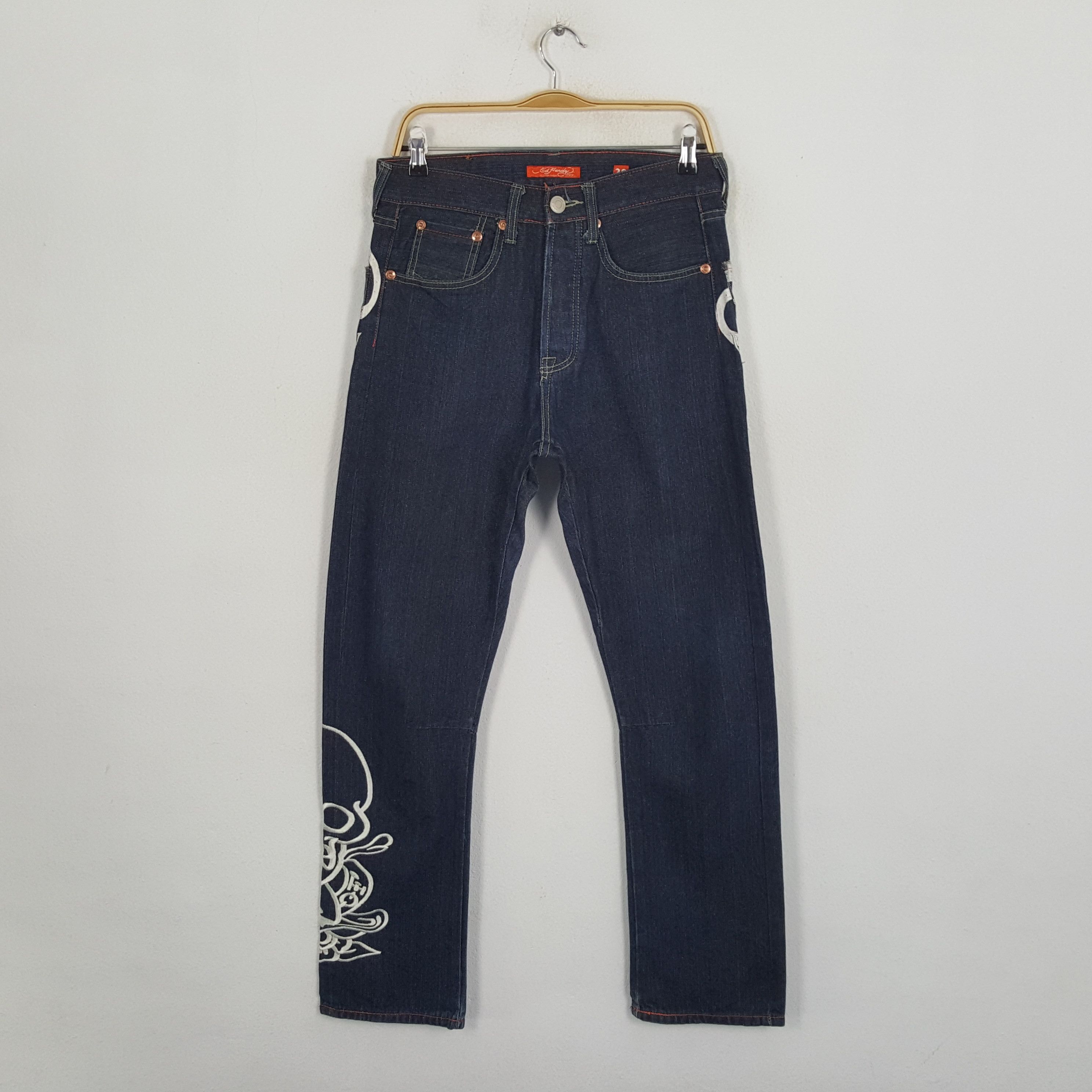 Christian Audigier × Ed Hardy Vintage ED HARDY Streewear Skateboard Style Jeans Size US 30 / EU 46 - 4 Thumbnail