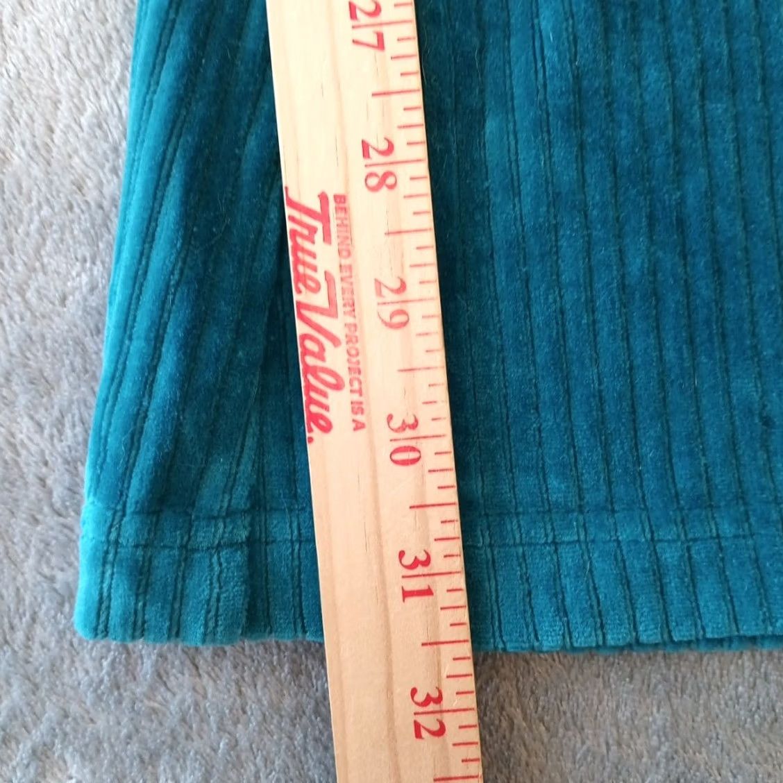 Vintage LuLaRoe Kylie Pants Womens Large Blue Turquoise Flared Pull On Corduroy New Size 36" / US 14 / IT 50 - 5 Thumbnail