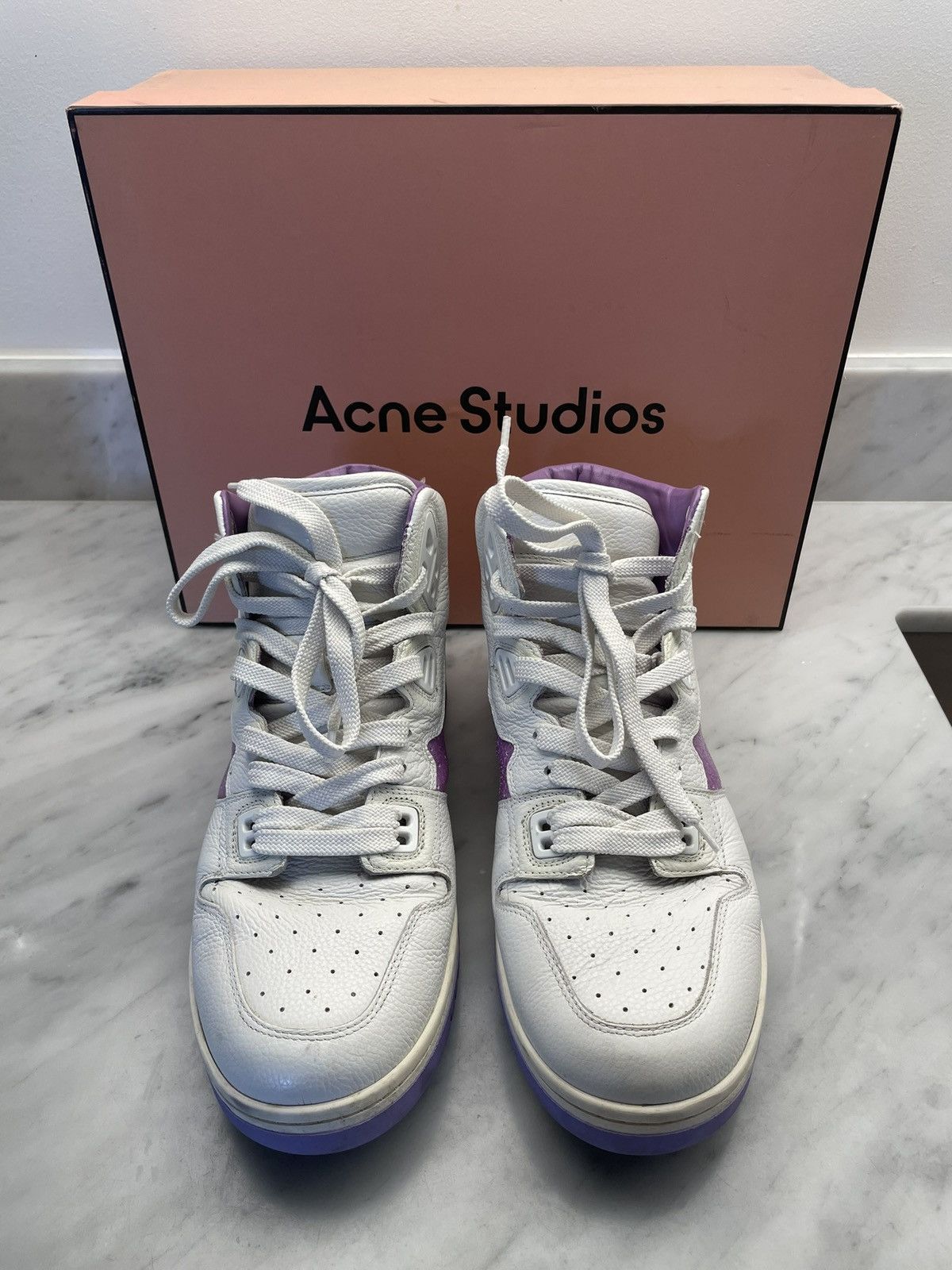 Acne Studios Acne Studios high top Stockholm pop sneakers leather Size US 8.5 / EU 41-42 - 9 Thumbnail