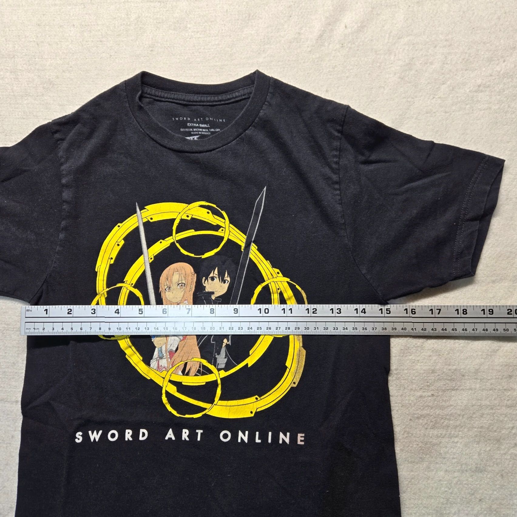 Greats Great Eastern Entertainment Sword Art Online T-Shirt ASUNA and KIRITO XS Women Graphic Print Black 2010s Anime Shirt Mens Womens Size US XS / EU 42 / 0 - 4 Thumbnail