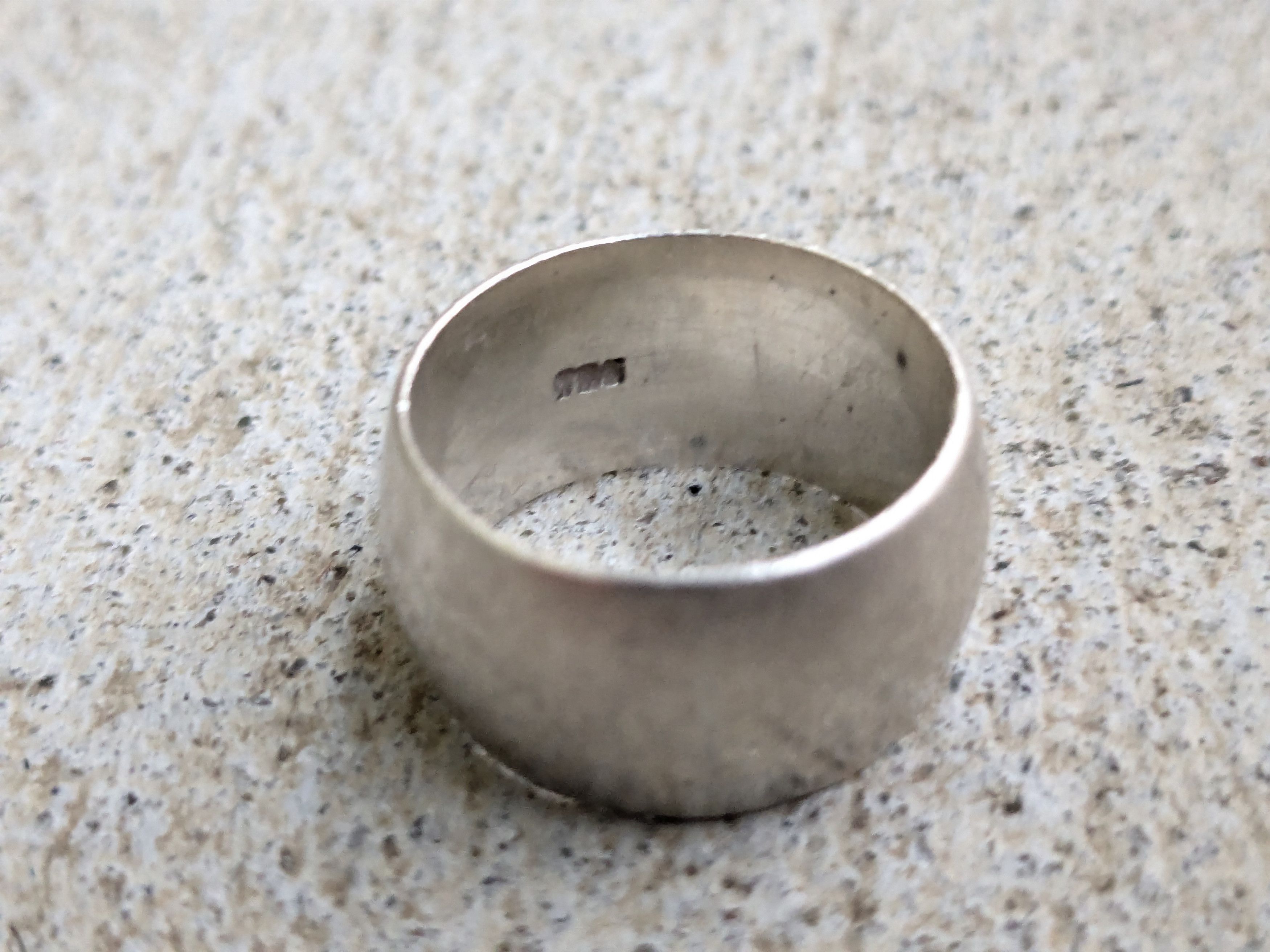 Jewelry Vintage Sterling Silver Ring Cigar Band 7.75 Size ONE SIZE - 2 Thumbnail