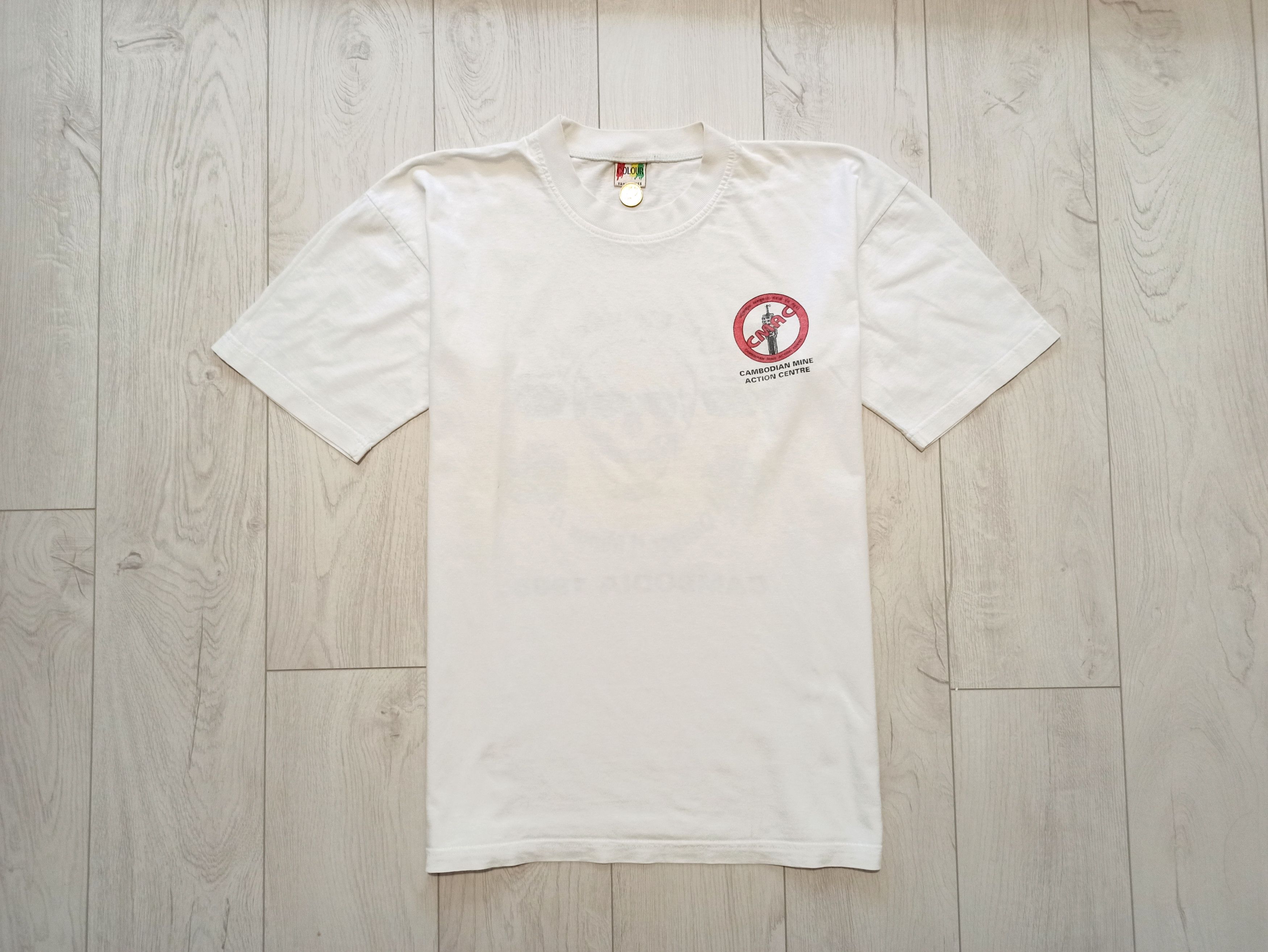 Vintage Danger! Mines! Cambodia 1995 rare vintage T-Shirt Size US L / EU 52-54 / 3 - 3 Thumbnail