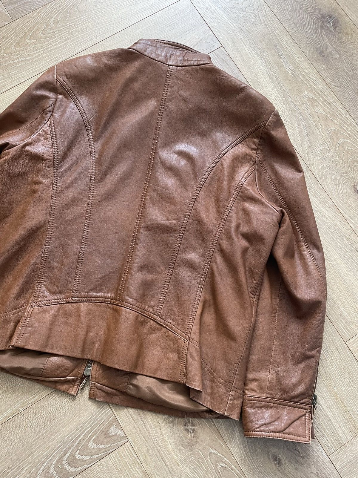 Vintage Brown Retro 90s Genuine Real Leater Bomber Punk Rock Metal Size US M / EU 48-50 / 2 - 8 Thumbnail
