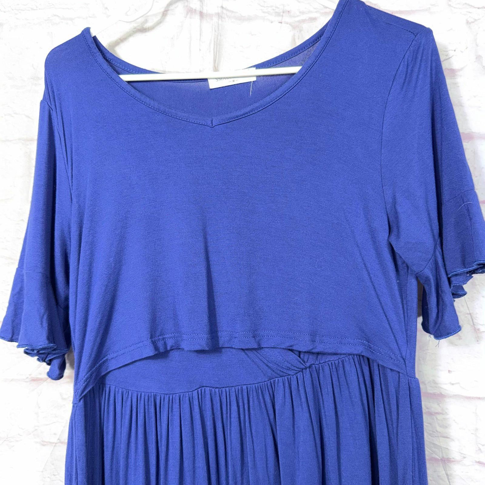 Other SMALLSHOW Medium Women's Navy Blue Maternity Dress Size M / US 6-8 / IT 42-44 - 2 Thumbnail
