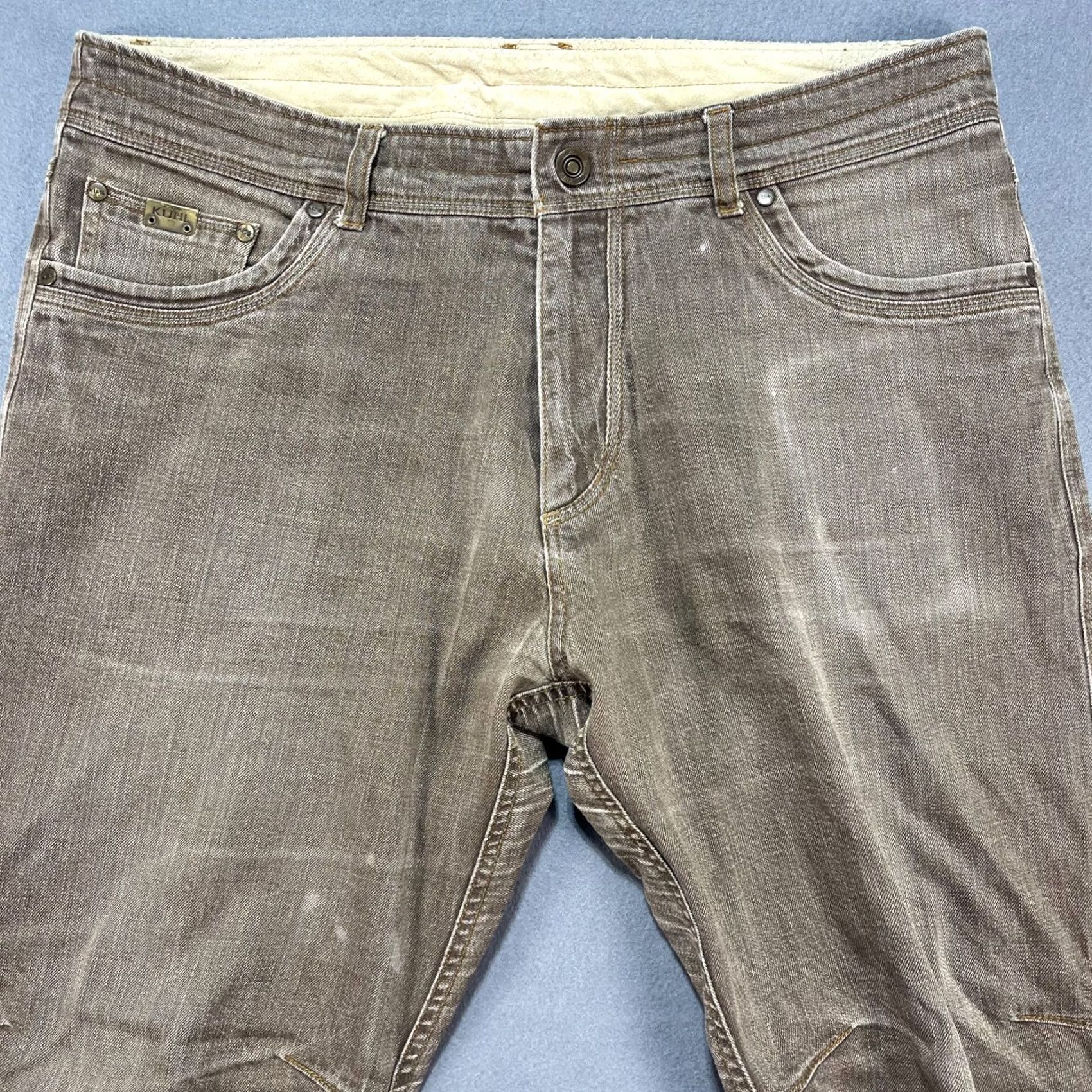 Denime Kuhl Riot Jeans Denim Pants Men's 36x30 Beige Vintage 90s Grunge Straight 5-Pocket Regular Shopwear Pants Men Size US 36 / EU 52 - 3 Thumbnail