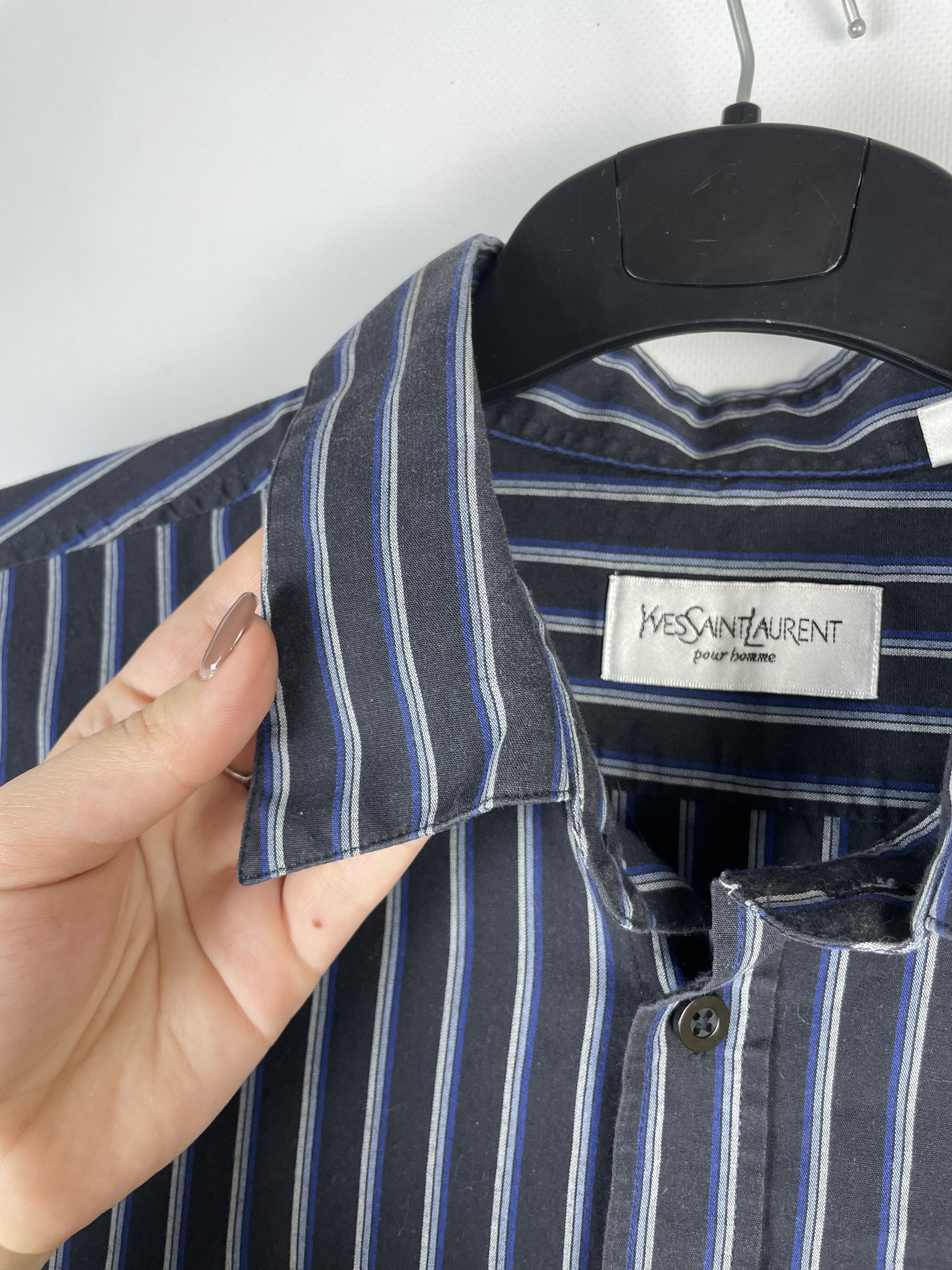 Vintage Vintage YvesSaintLaurent Ysl Pour Homme Button Up Shirt Size US XL / EU 56 / 4 - 3 Thumbnail