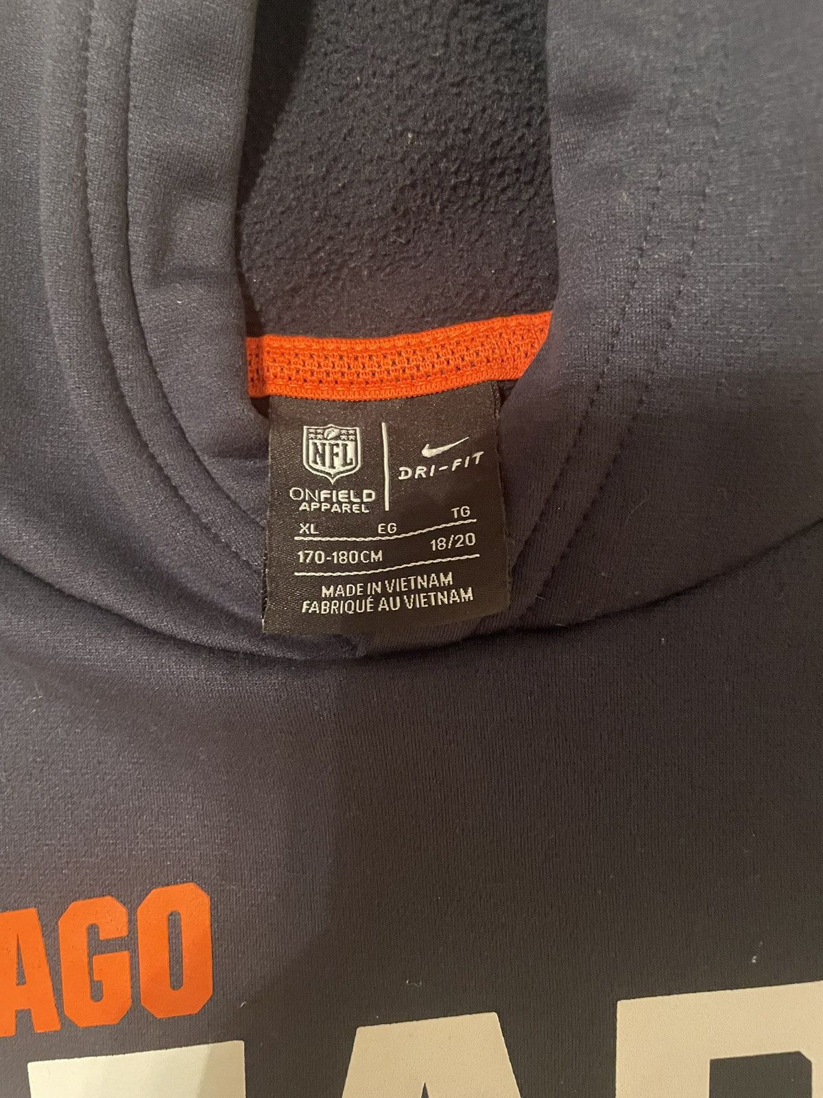 Nike Youth XL NFL 100 Chicago Bears On Field Hoodie Size US S / EU 44-46 / 1 - 5 Thumbnail