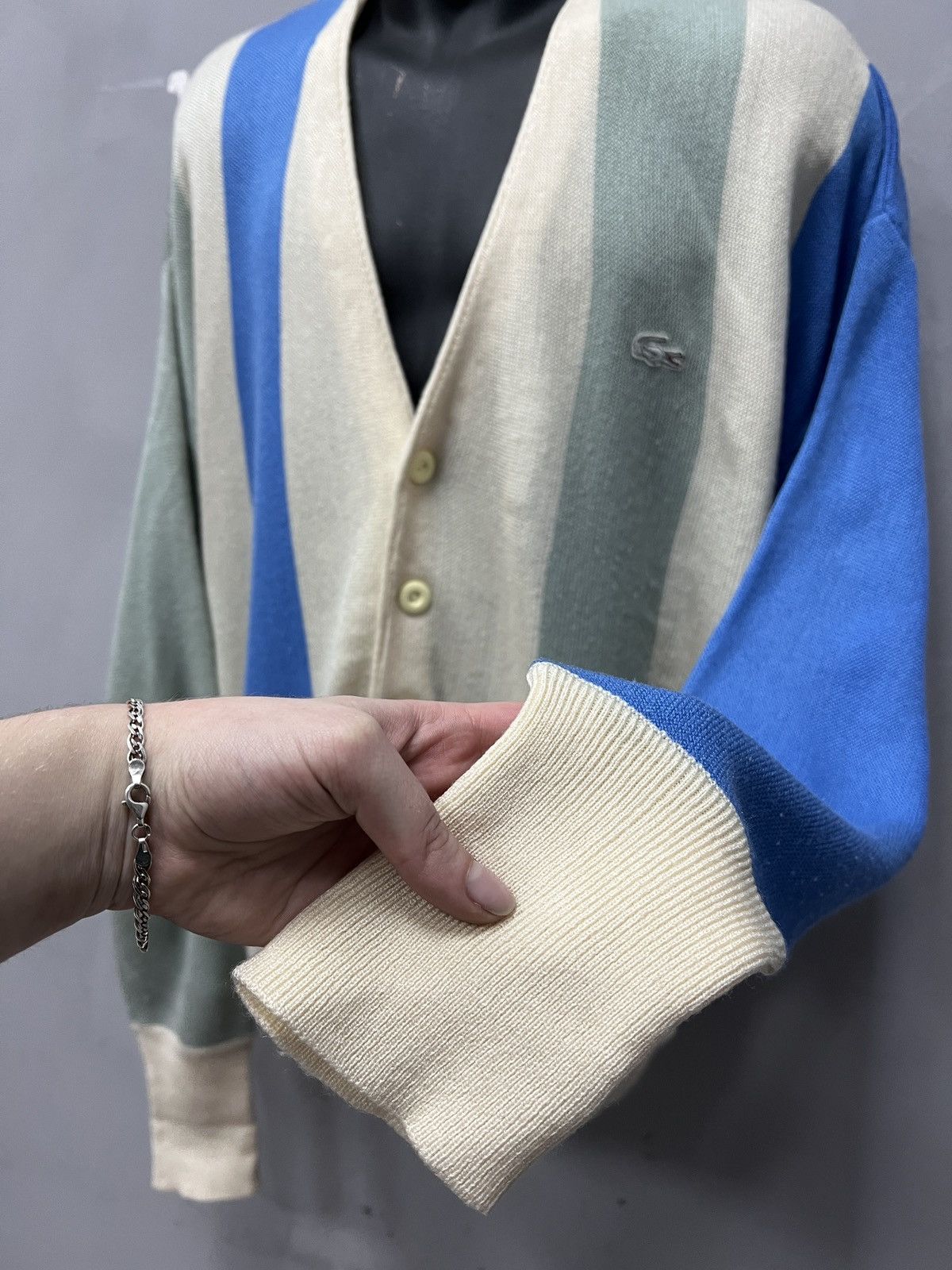 Lacoste Lacoste chemise wide striped sweater oversized cardigan y2k Size US L / EU 52-54 / 3 - 5 Thumbnail