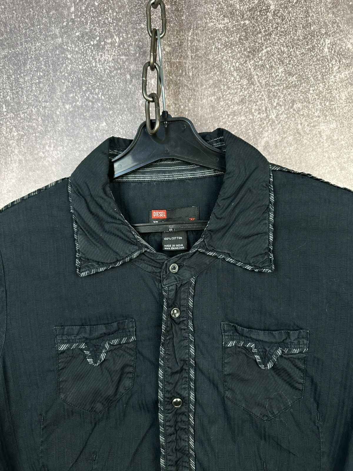 Diesel Vintage Diesel Y2K avantgarde rare hype streetwear shirt Size L / US 10 / IT 46 - 3 Thumbnail