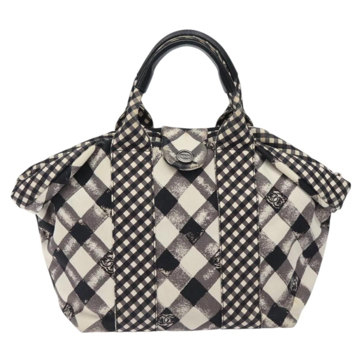Chanel Chanel Top Handle Satchel Gingham Print Canvas Size ONE SIZE - 1 Thumbnail