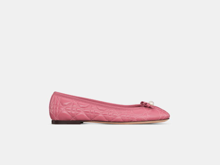 Dior o1w1db10426 KCB877 Ballet Flat in Pink Size US 8 / IT 38 - 1 Thumbnail