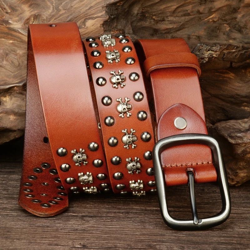 Japanese Brand × Vintage Men rivet skull belt Size ONE SIZE - 1 Thumbnail