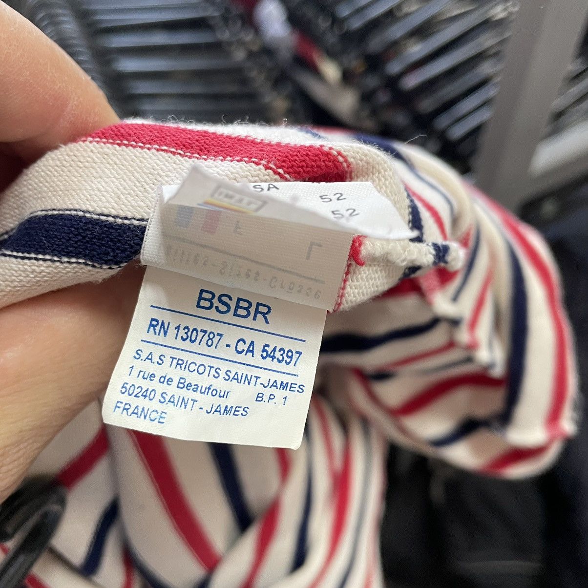 A$AP Rocky × Saint James × Vintage 90s Saint James Asap Rocky Striped Breton Top Long Sleeve Size US L / EU 52-54 / 3 - 6 Thumbnail