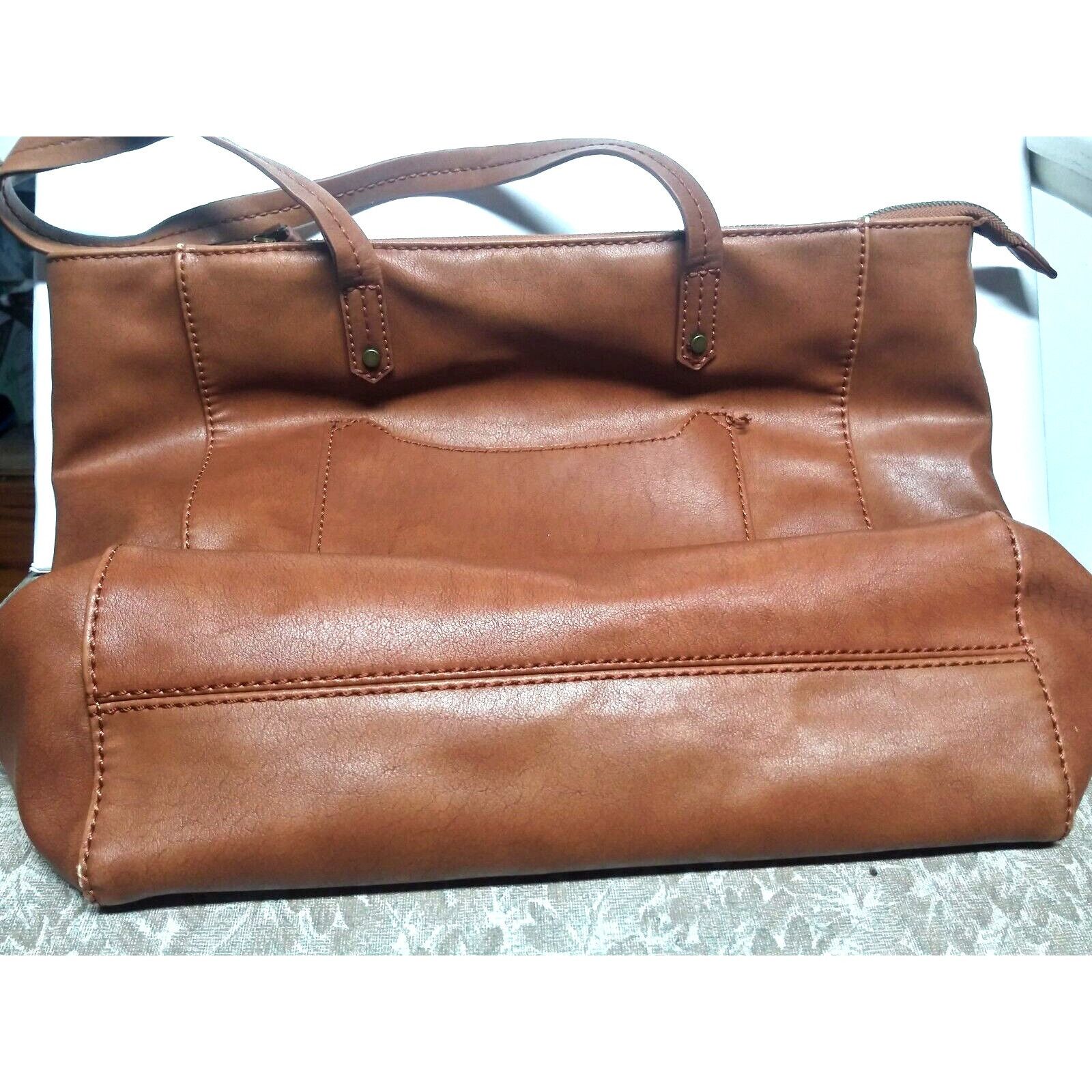 Designer Universal Thread Women's Shoulder Bag Tote Bag Purse brown v Size ONE SIZE - 8 Thumbnail
