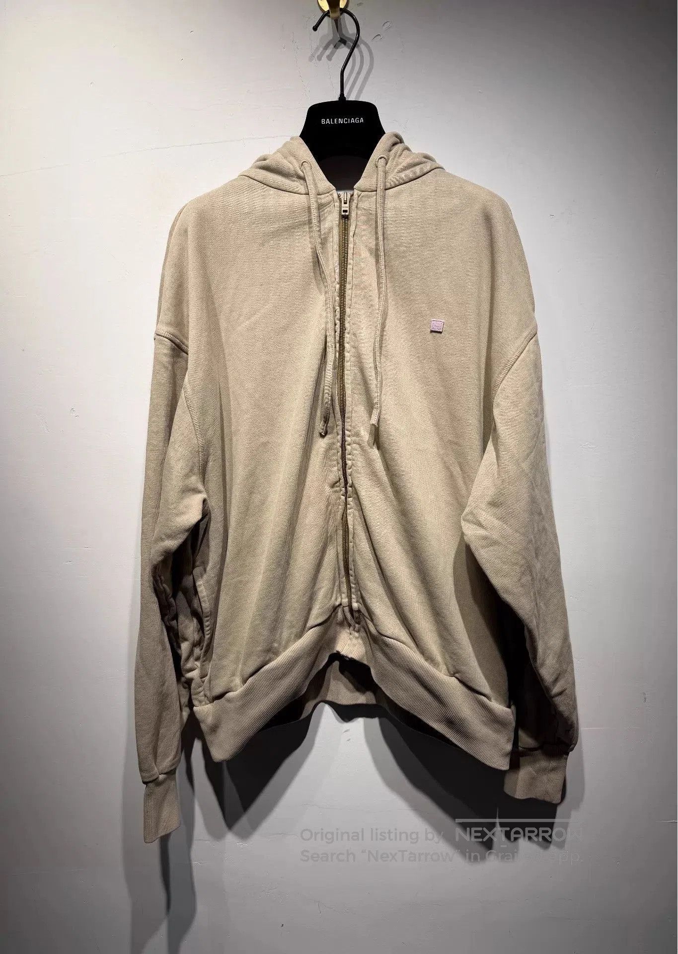 Acne Studios Beige Zip-Up Hoodie - Size XS. Size US XS / EU 42 / 0 - 1 Thumbnail