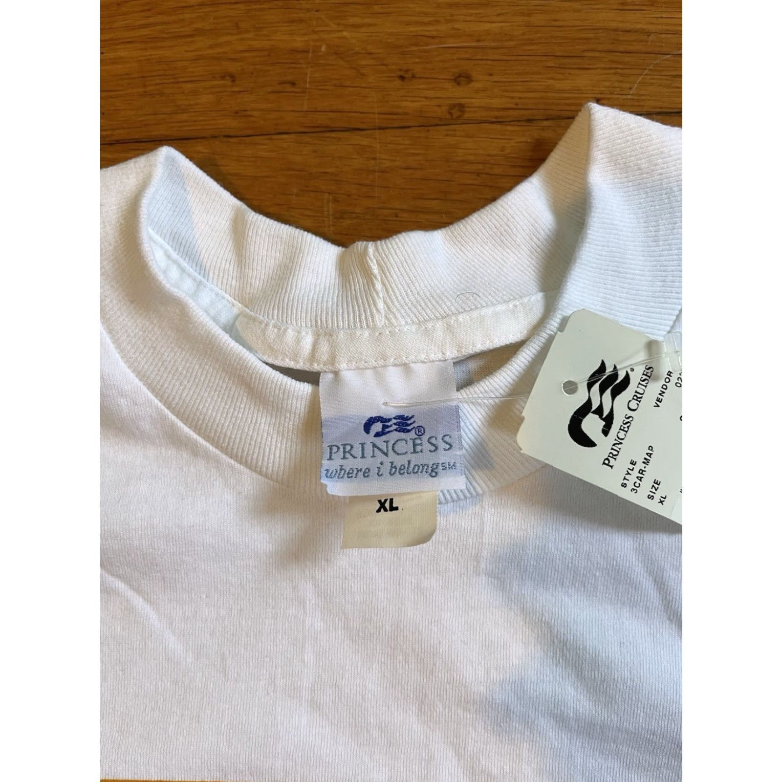Prince VINTAGE Princess Cruises Caribbean Shirt Men’s XL White Single Stitch 90s T-Shirt Size US XL / EU 56 / 4 - 6 Thumbnail