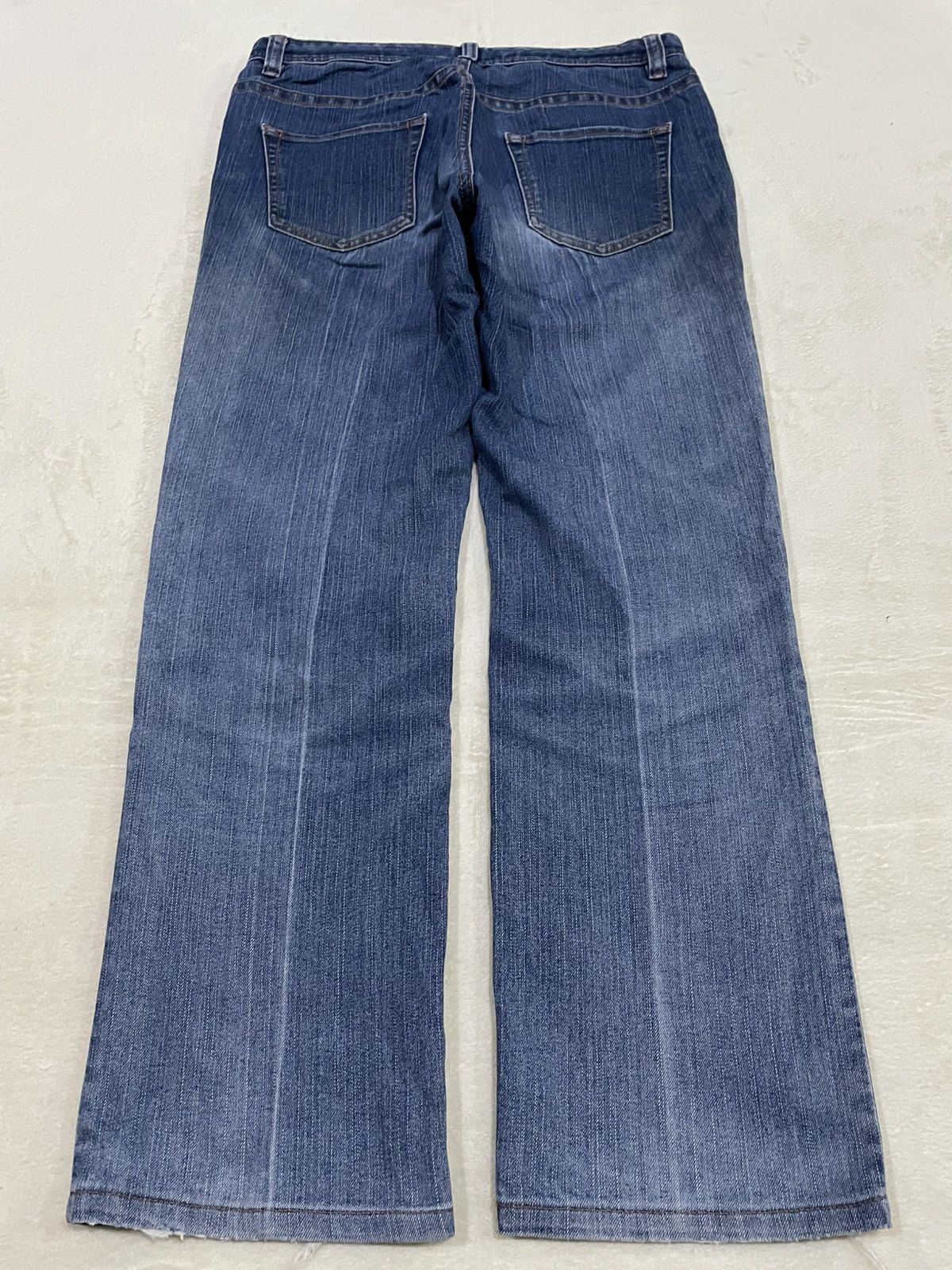 Japanese Brand Vintage Boot Cut Distress Ripped Faded Denim Jeans Size US 31 - 11 Thumbnail