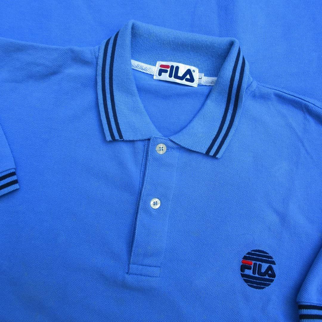 Fila Vintage Fila Classic Young Blue Polo Shirt Tipped Size US L / EU 52-54 / 3 - 1 Thumbnail
