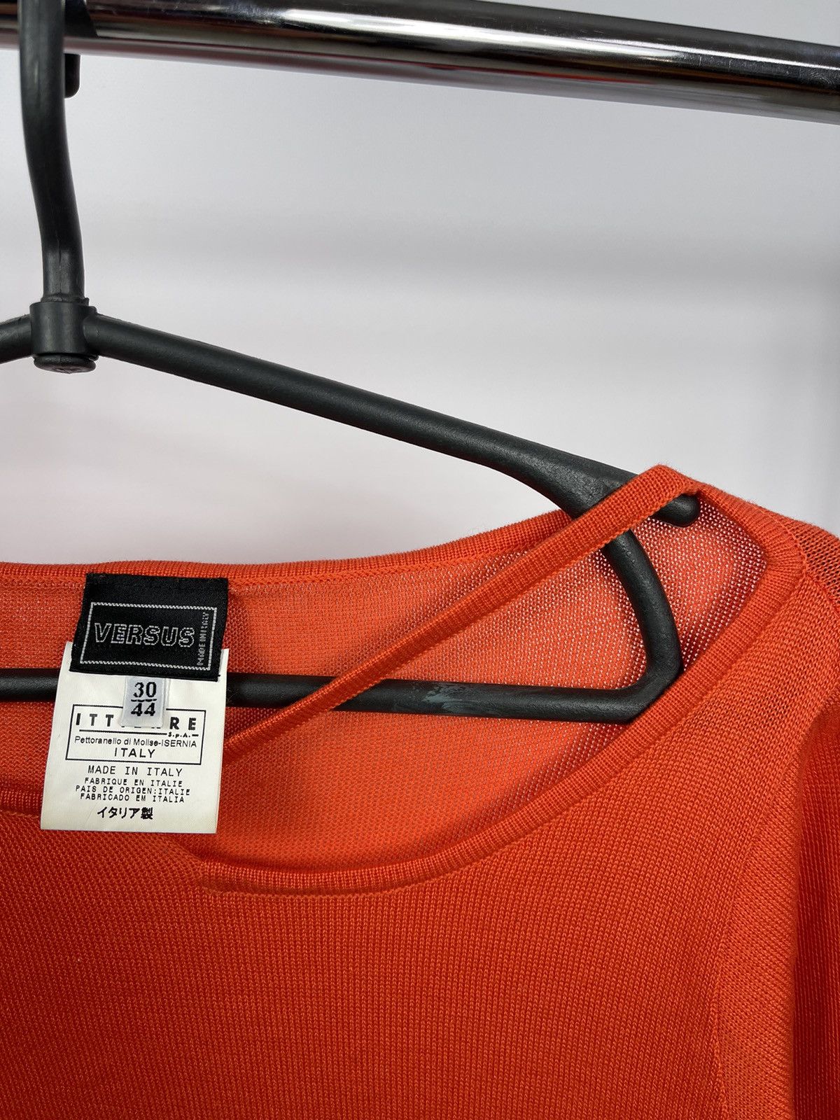 Versus Versace Versus Vintage Top Sweater Knit Orange Size 30/44 Size L / US 10 / IT 46 - 4 Thumbnail