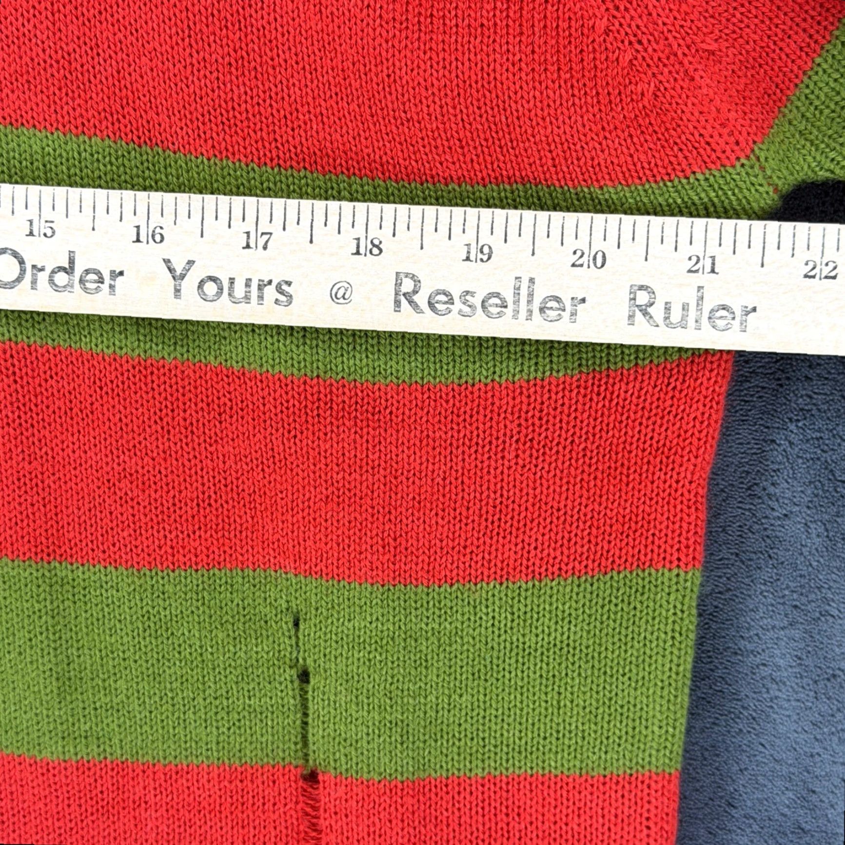 Vintage VINTAGE A Nightmare on Elm Street Freddy Krueger Striped Sweater LG Red Green Crew Neck Mens Sweater Distressed Knit Pullover Halloween Horror Size US L / EU 52-54 / 3 - 6 Thumbnail