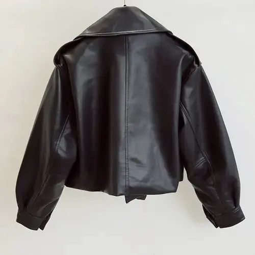 Japanese Brand Cropped black leather jacket Size US L / EU 52-54 / 3 - 2 Thumbnail