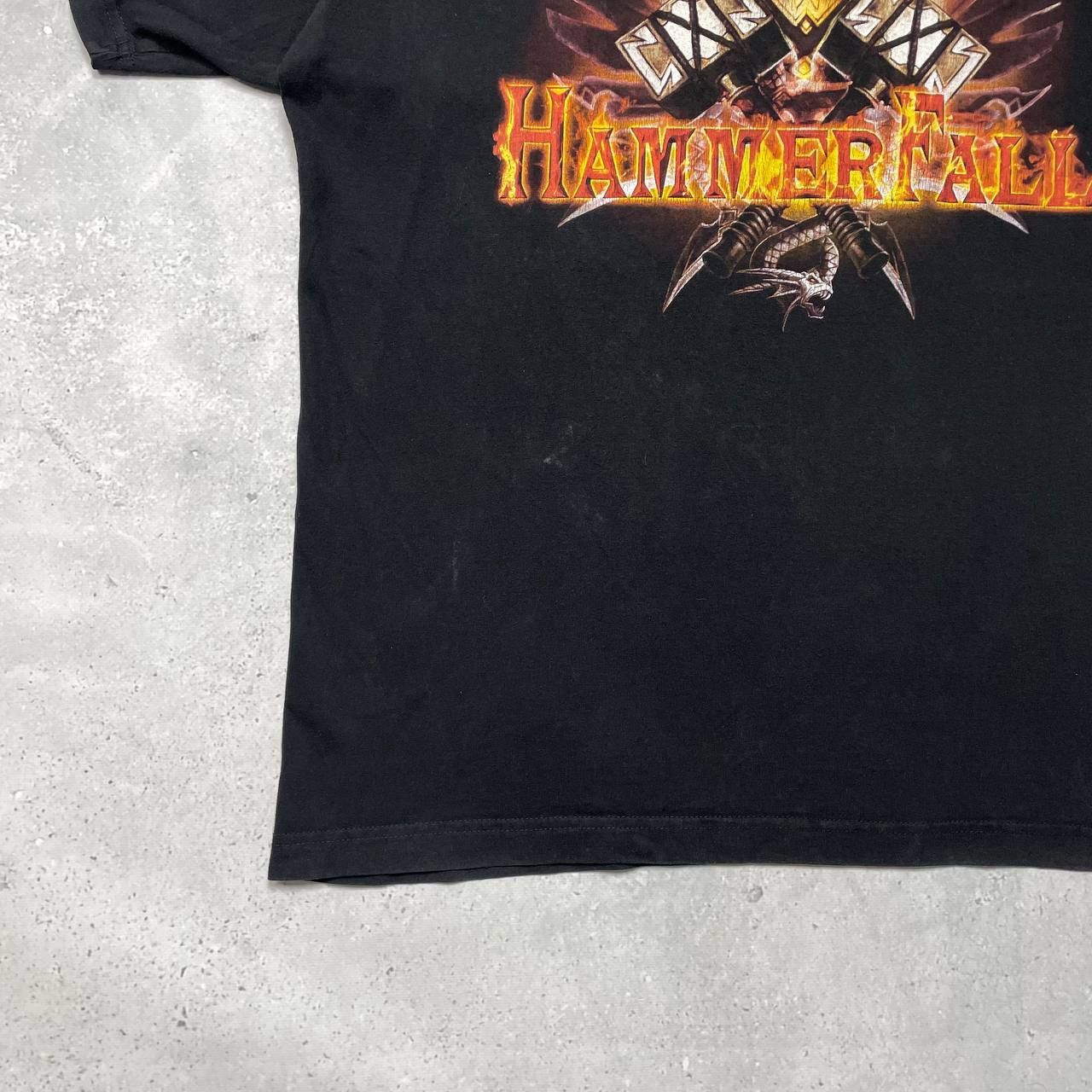 Band Tees Hammerfall 'Hammer Of Dawn' Promo Album T Shirt Faded Black Size US L / EU 52-54 / 3 - 10 Thumbnail