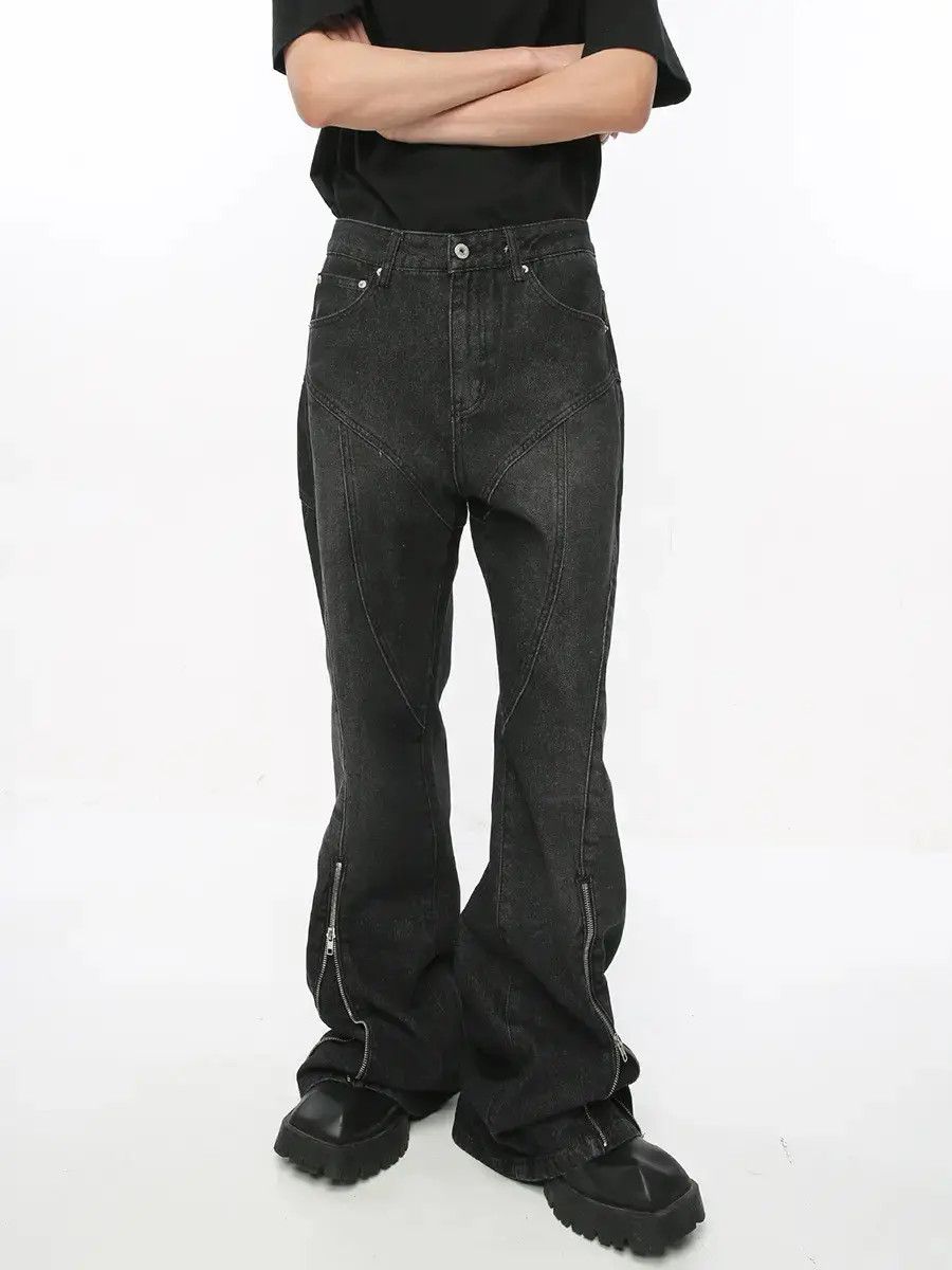 Japanese Brand Retro loose line micro flared jeans Size US 32 / EU 48 - 3 Thumbnail