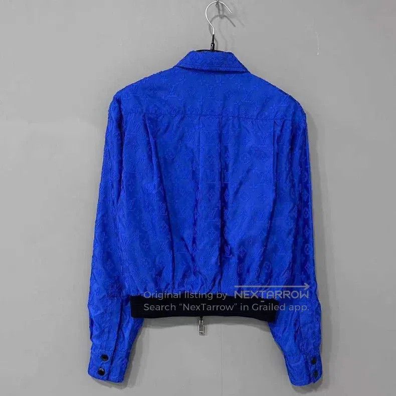 Louis Vuitton Louis Vuitton Dark blue full-print logo zipper jacket Size XXS / US 00 / IT 34 - 3 Thumbnail