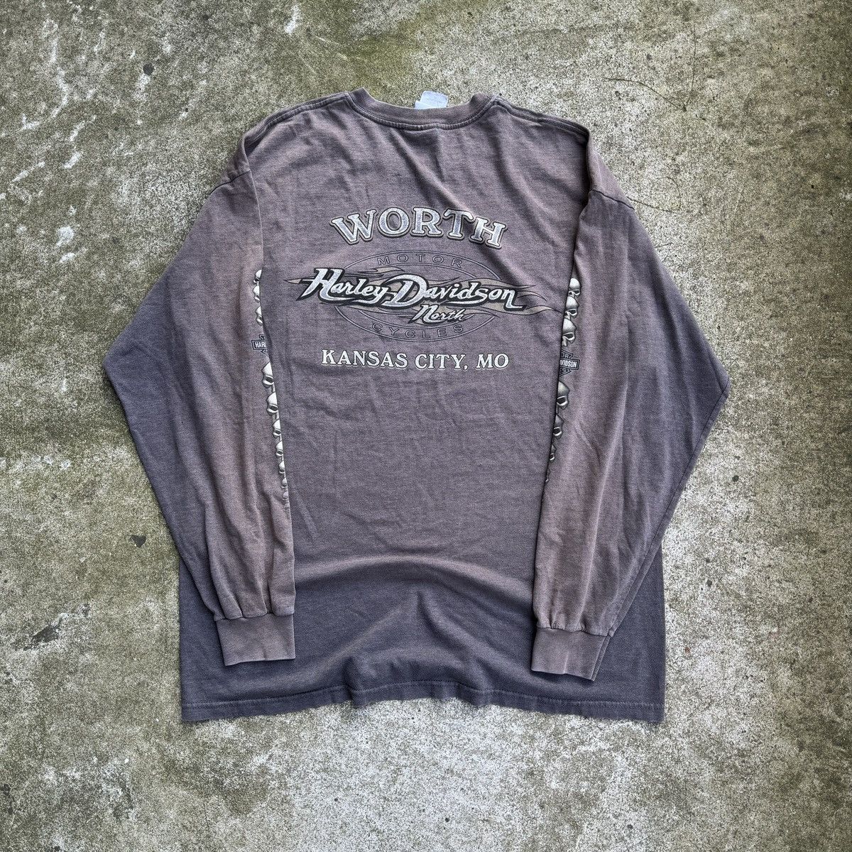 Harley Davidson Thrashed Faded Distressed Harley Shirt ERD Grunge WCC Chrome Size US XL / EU 56 / 4 - 2 Thumbnail